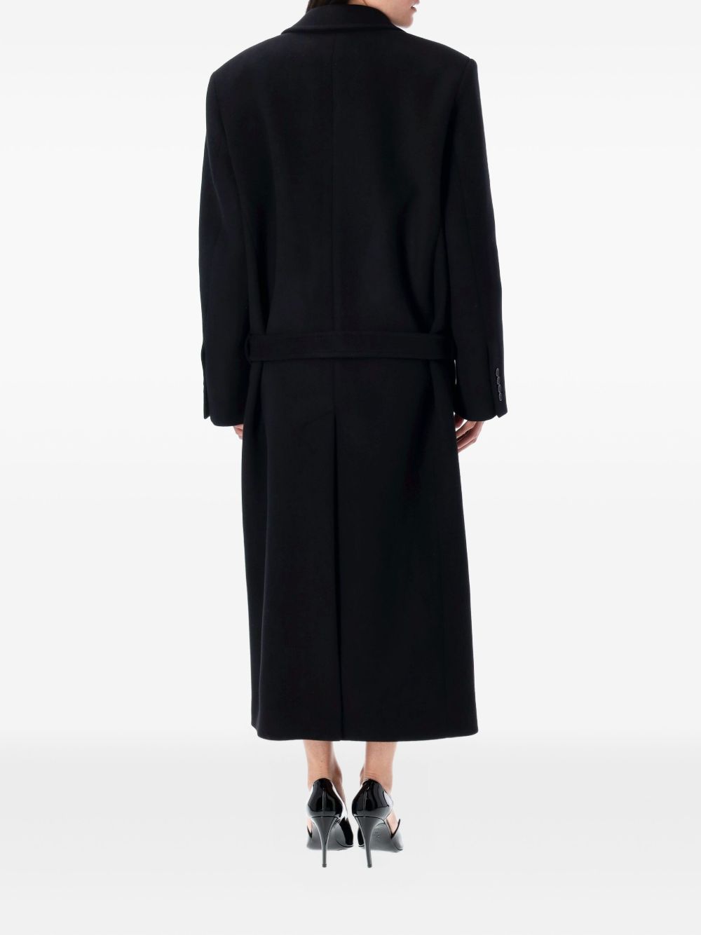 ATTICO Sophisticated Long Single-Breasted Jacket with Belt for Women