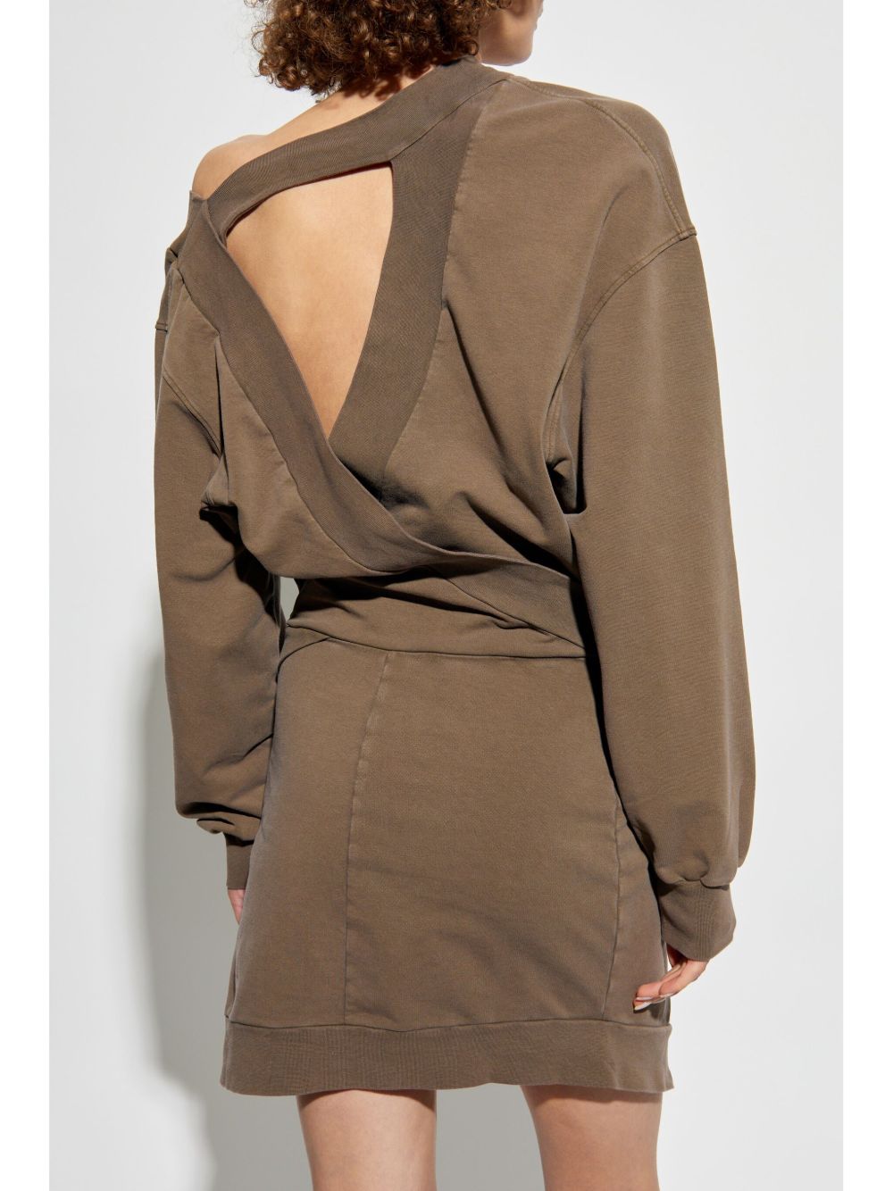 ATTICO Asymmetrical Mini Dress with Cut-Out Back - Size 40 IT