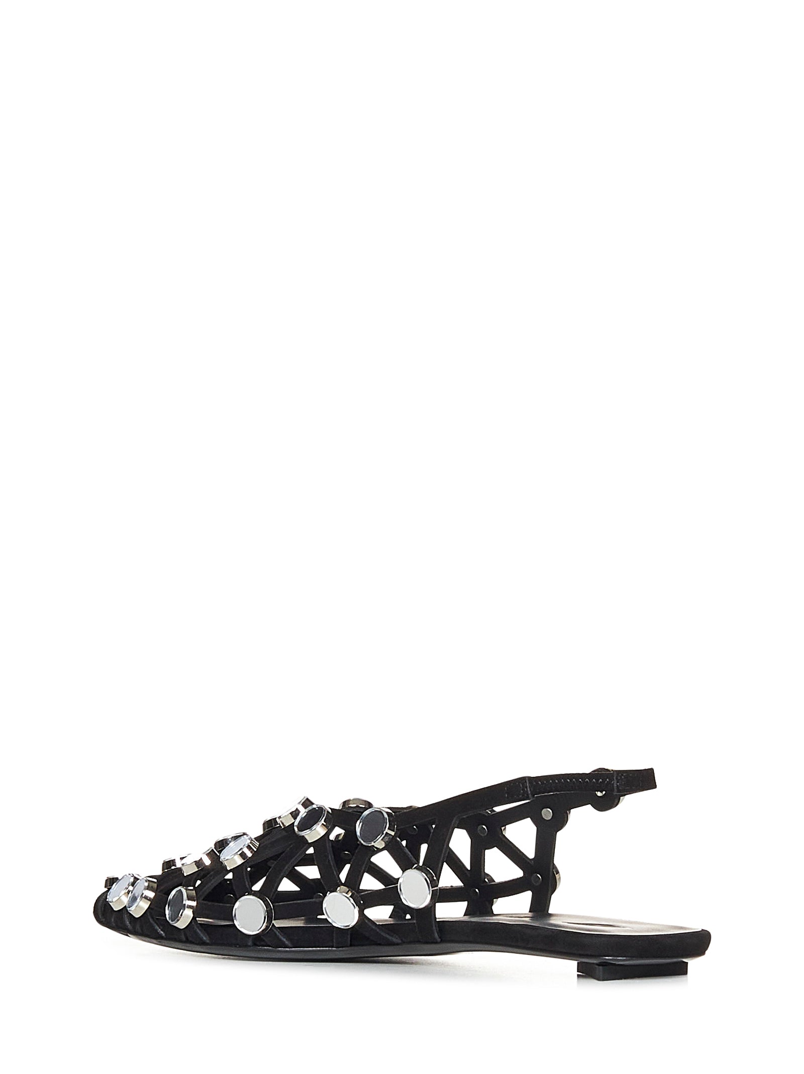 ATTICO Stylish Flat Shoes with Striking Grid Design