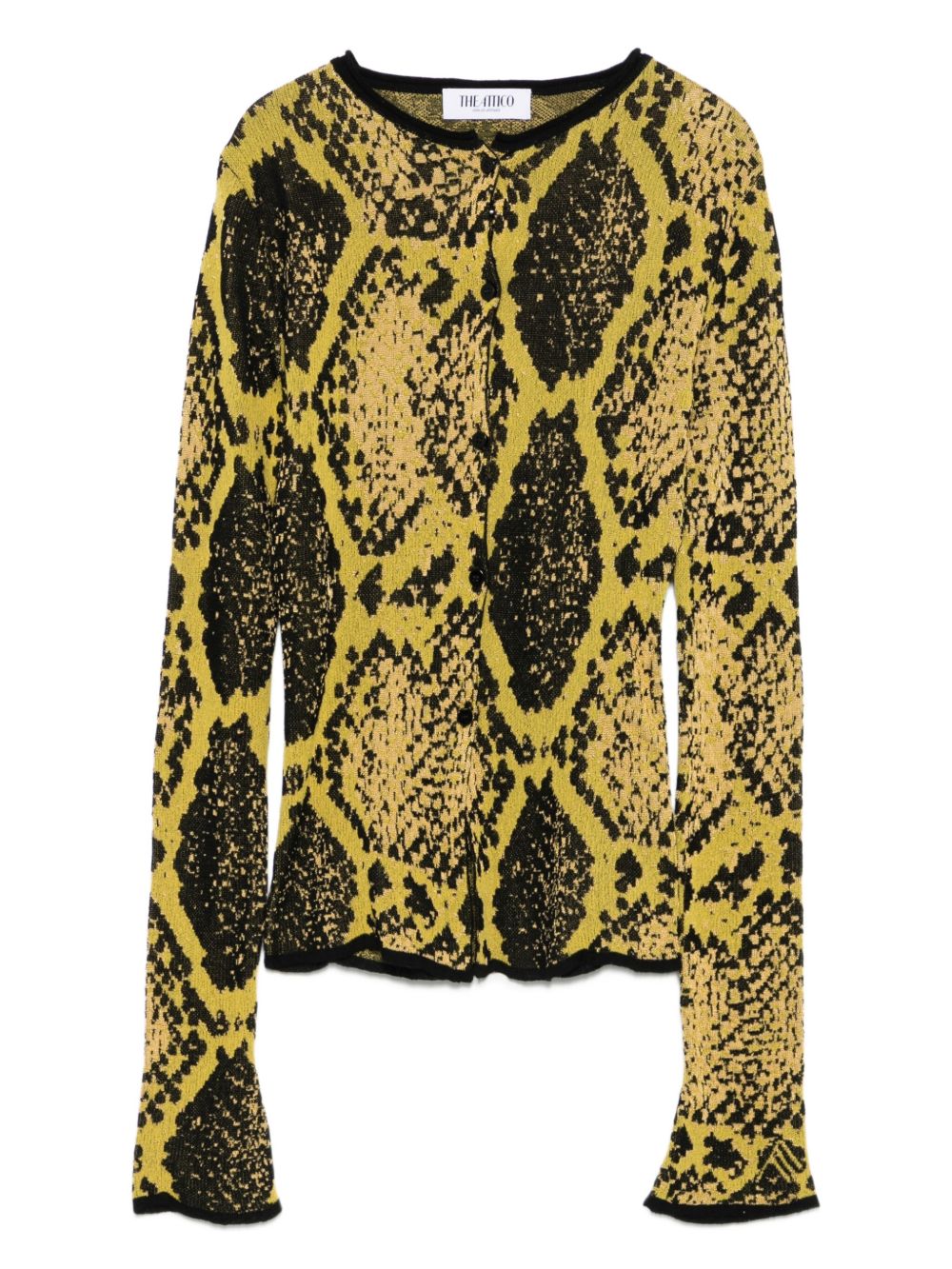 ATTICO Chic Jacquard Python Print Cardigan for Women