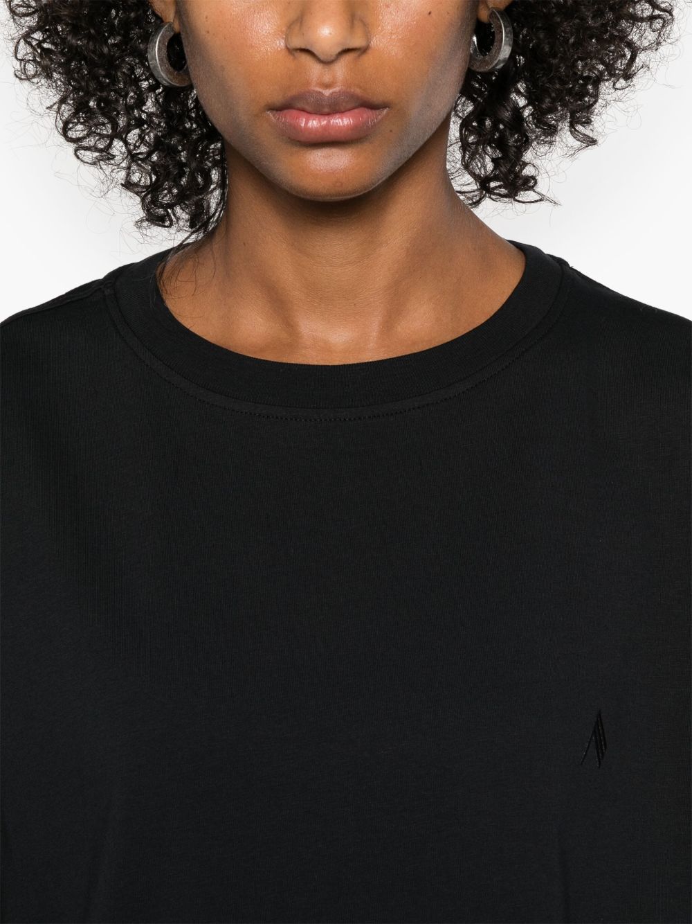 ATTICO Oversized Lightweight Cotton T-Shirt with Stylish Slit