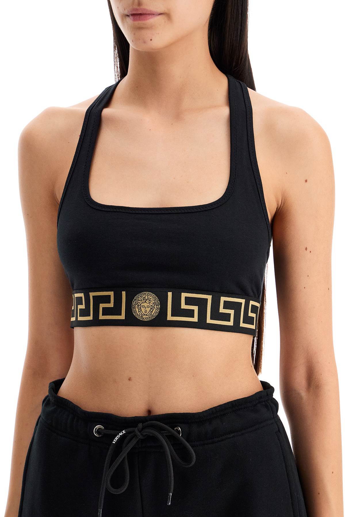 VERSACE Greek Border Triangle Bra