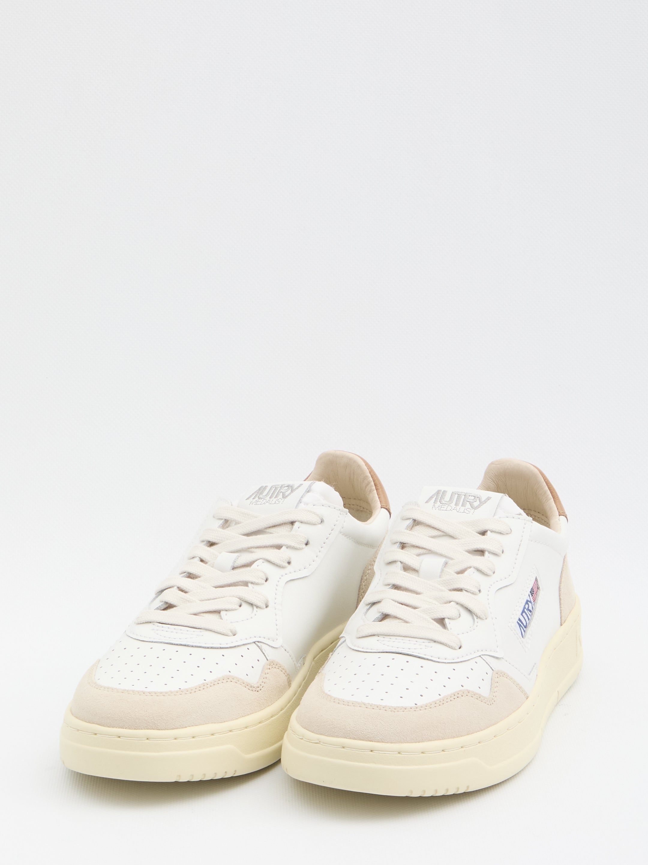 AUTRY Men's Classic Cow Leather Sneakers with Perforated Detailing