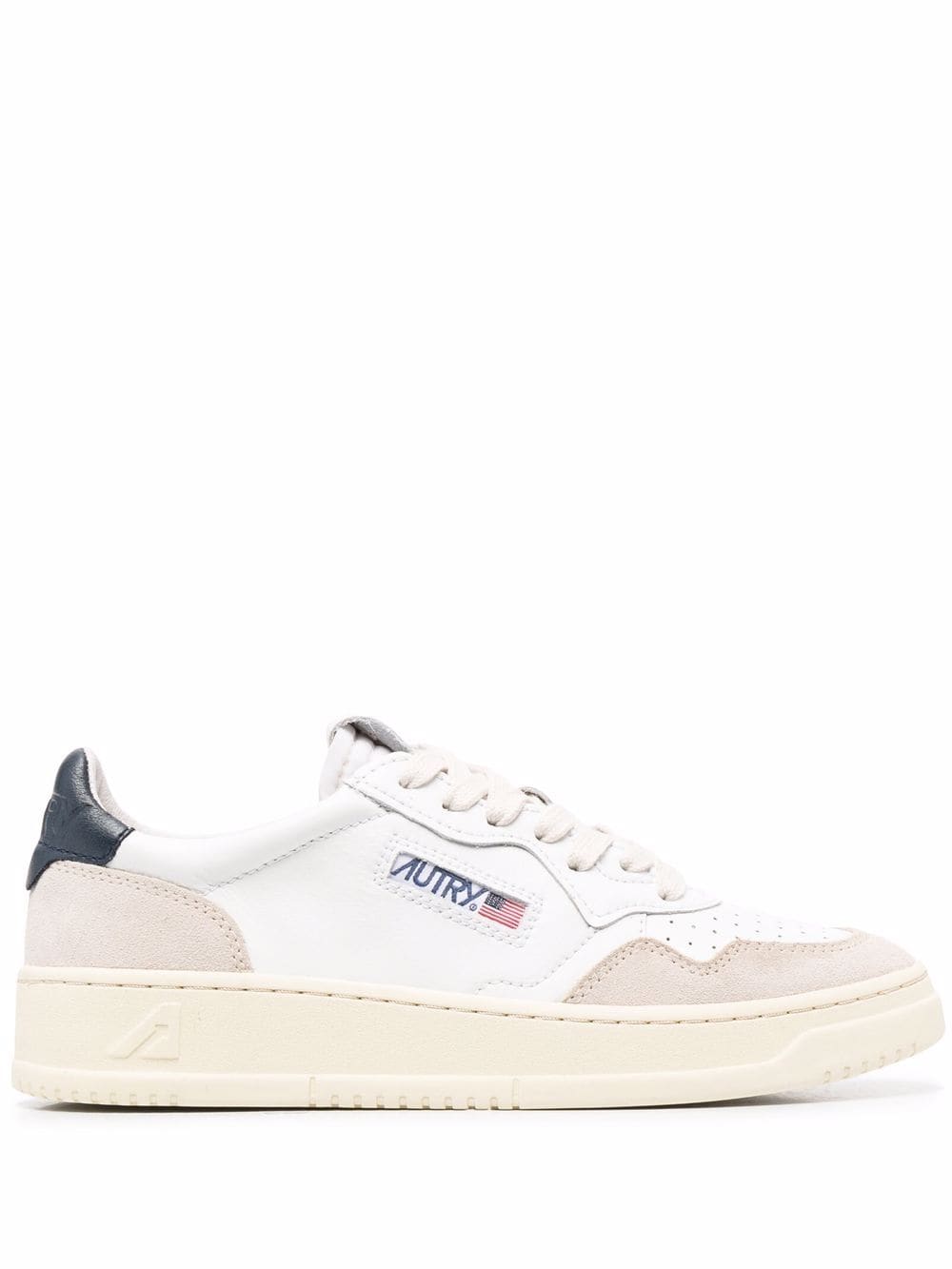 AUTRY Classic Leather Sneakers with Logo Patch for Women