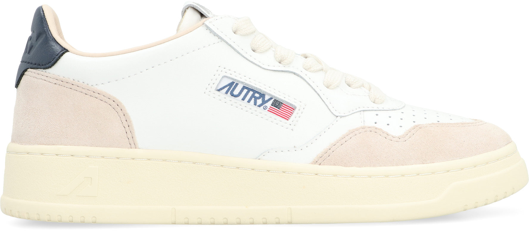 AUTRY Classic Leather Sneakers with Logo Patch for Women