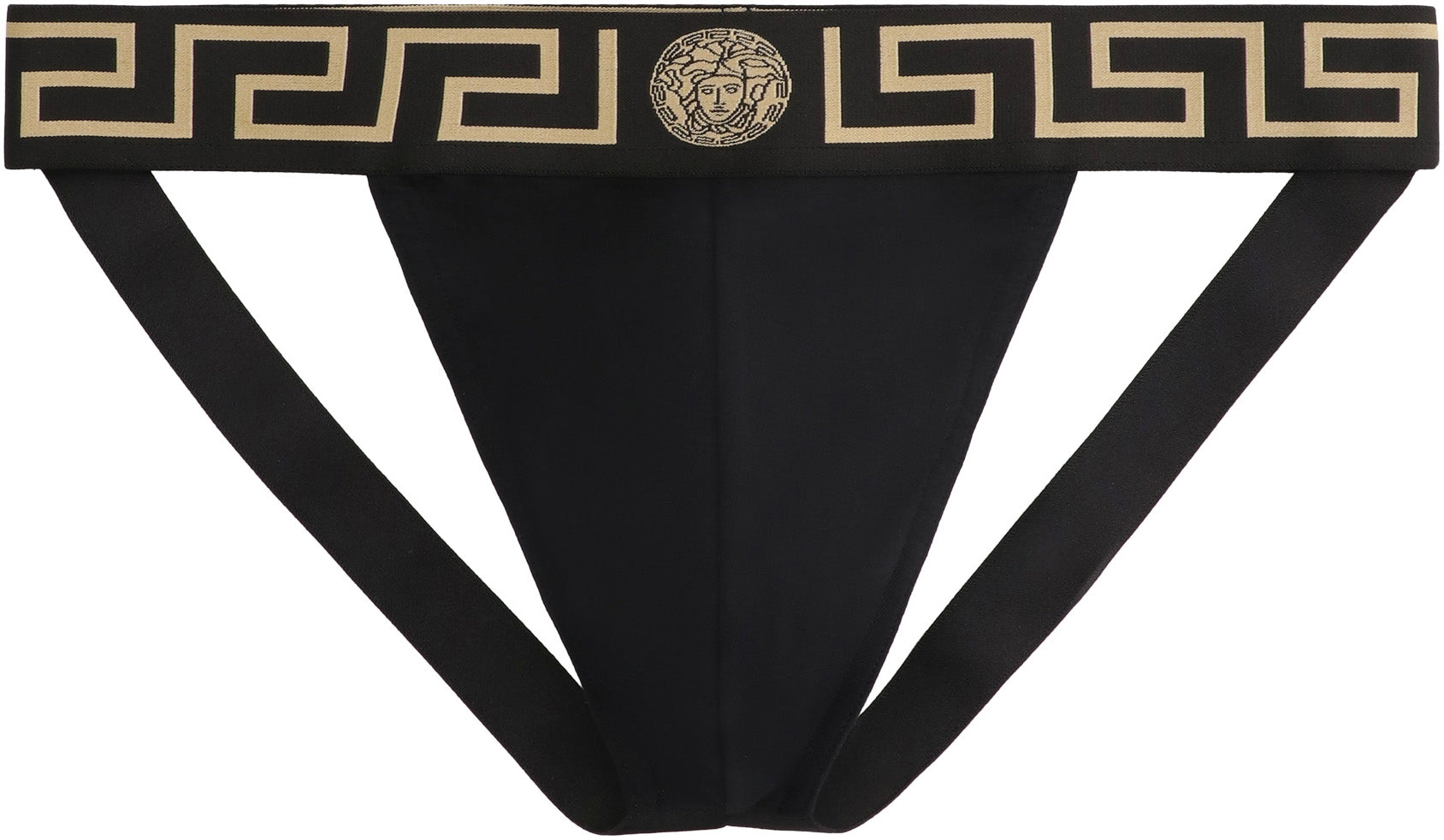 VERSACE Stretch Cotton Jockstrap for Men - SS25 Collection
