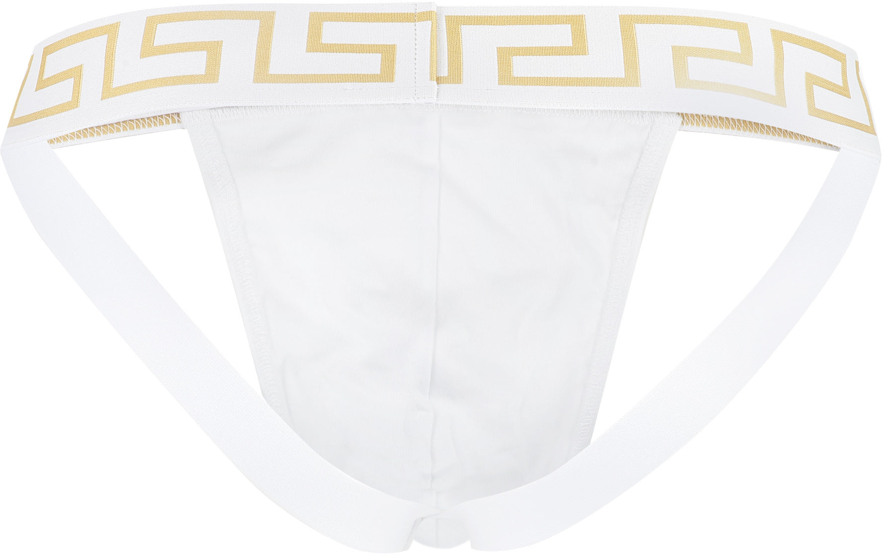 VERSACE Men's Stretch Cotton Jockstrap - SS25 Mini Design