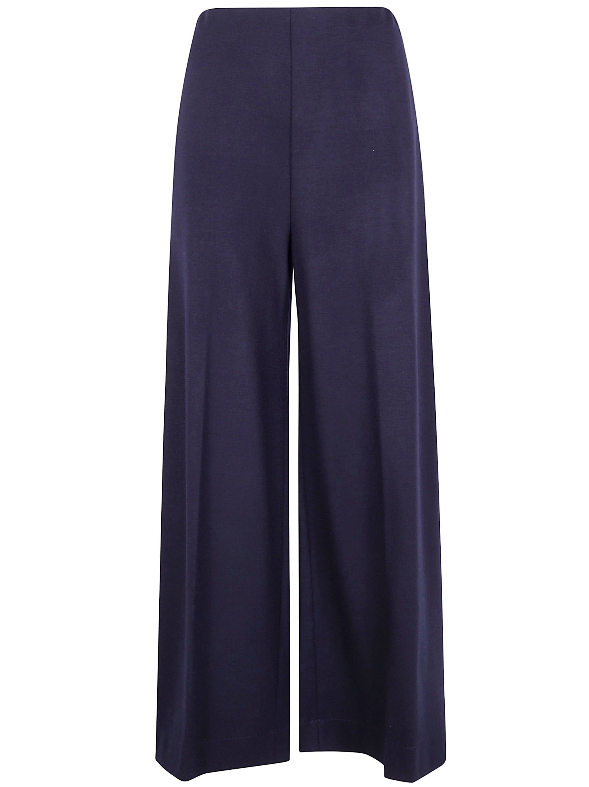 HARRIS WHARF LONDON Wide Leg Cropped Trousers in Superfine Merino