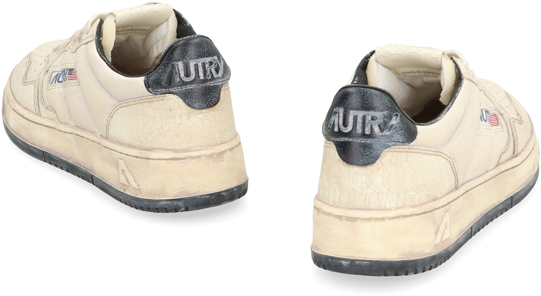 AUTRY Vintage Leather Low-Top Sneakers for Women