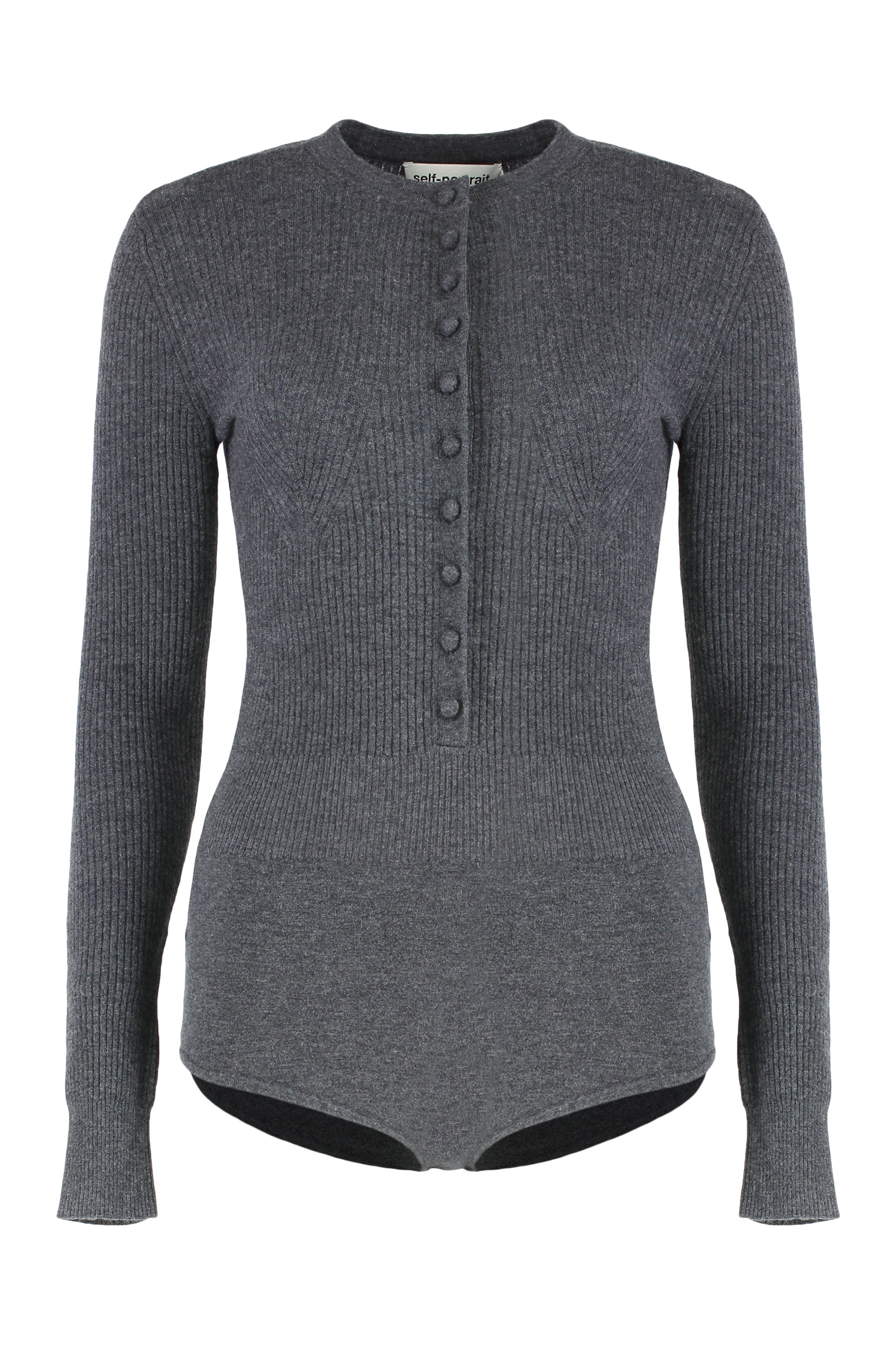 SELF-PORTRAIT Ribbed Knit Bodysuit