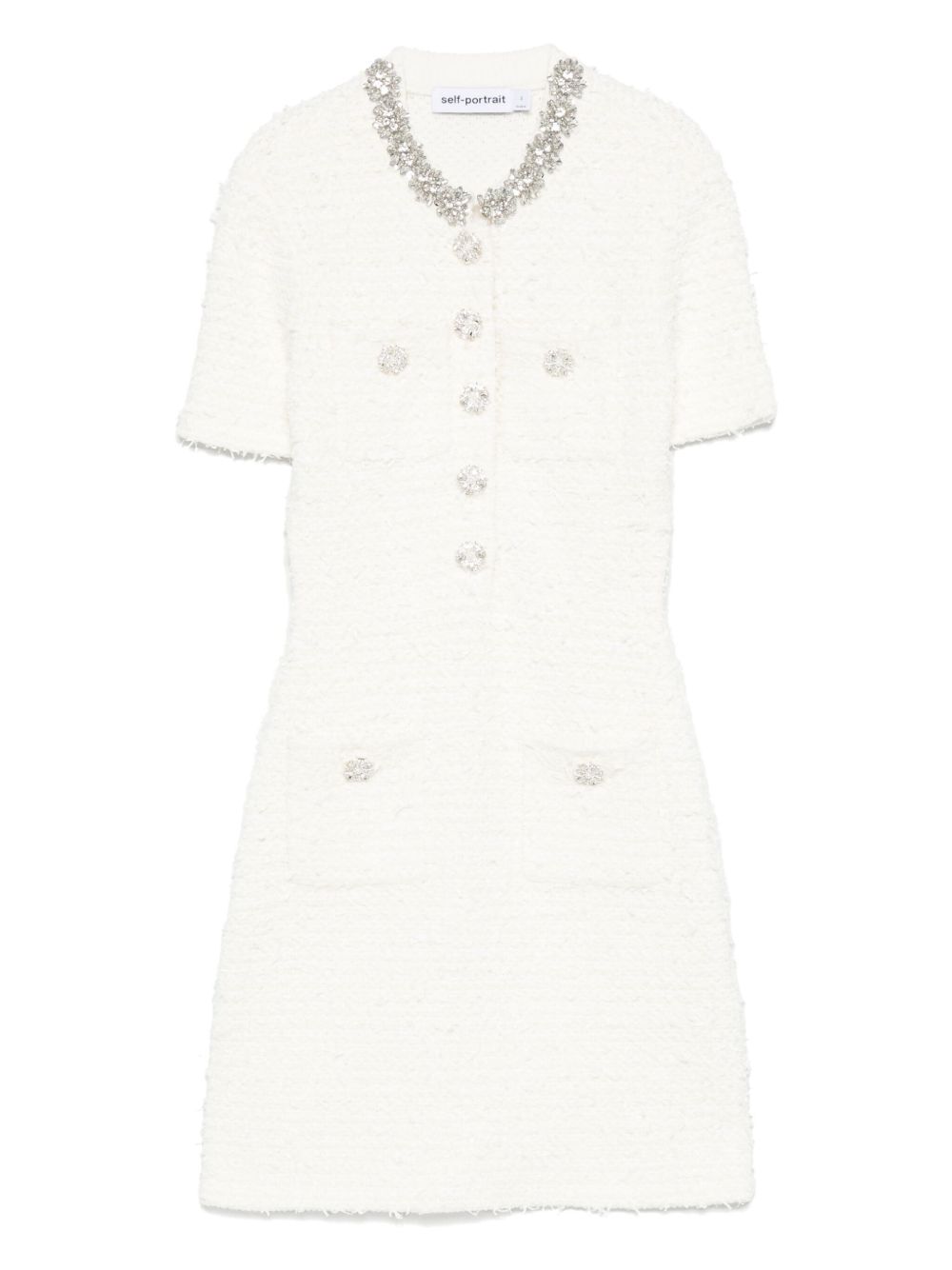 SELF-PORTRAIT Jewel-Embellished Mini Dress