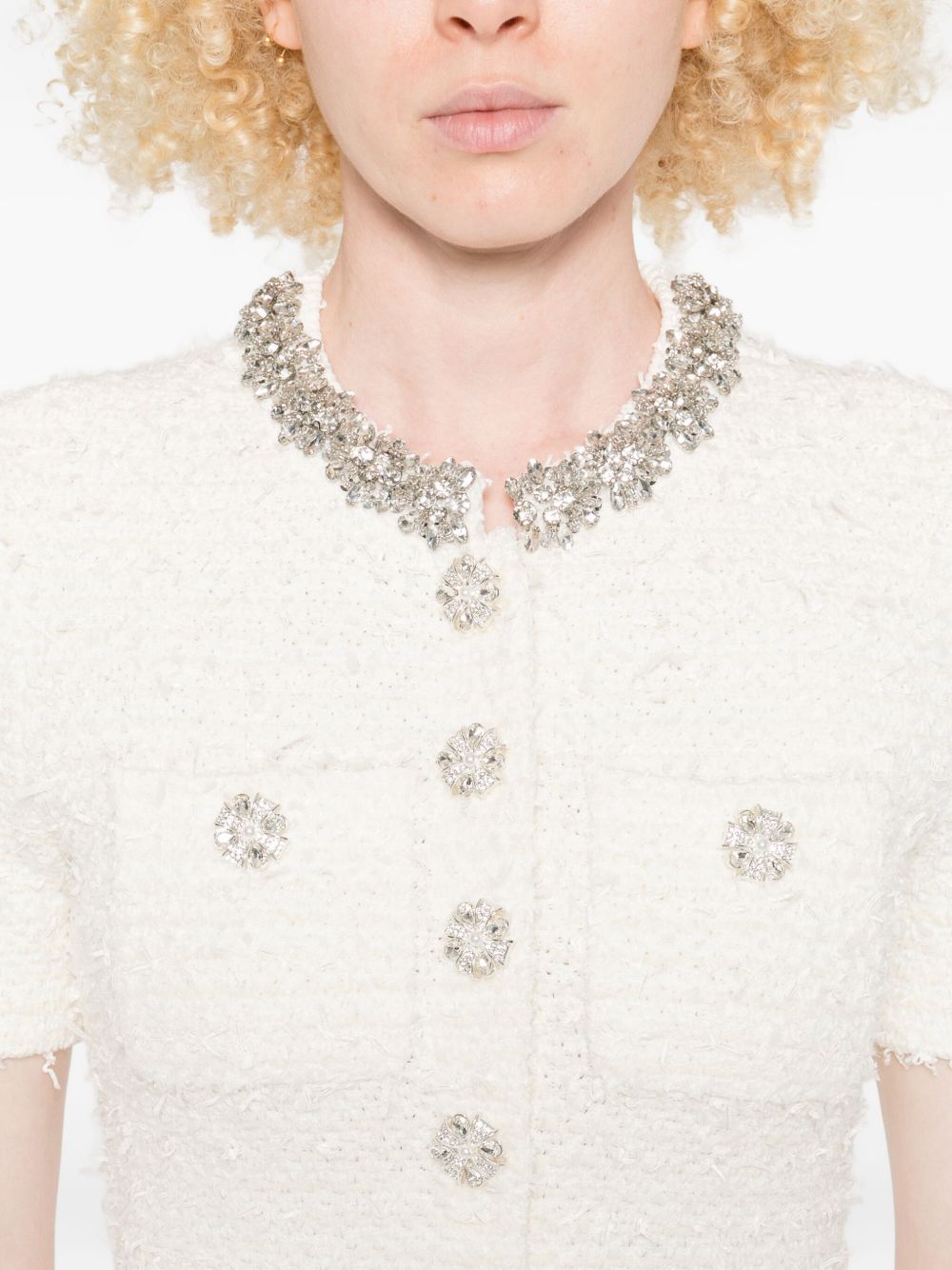 SELF-PORTRAIT Jewel-Embellished Mini Dress