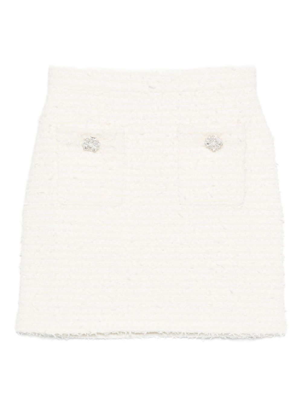 SELF-PORTRAIT Pearl Embellished A-Line Skirt