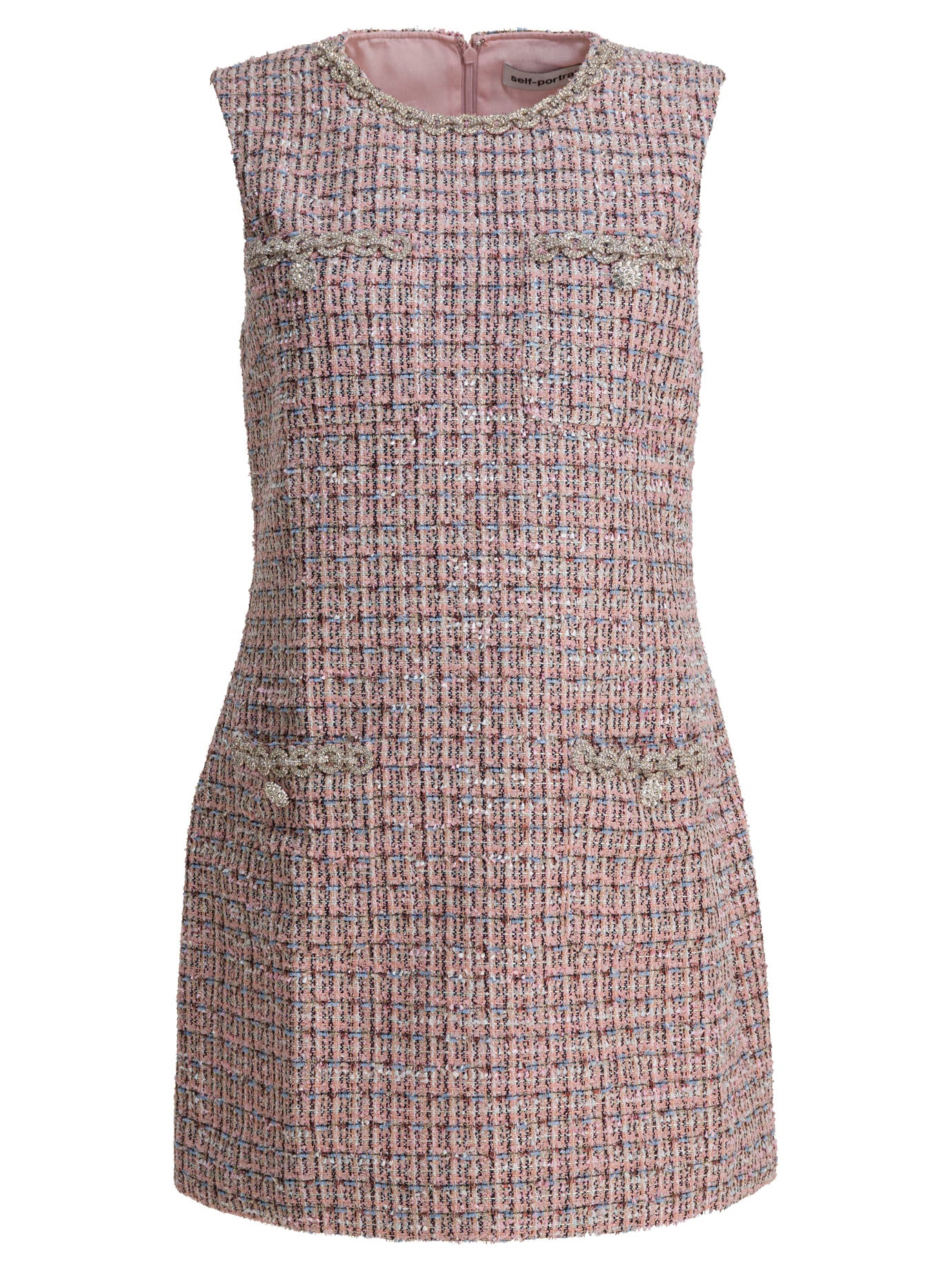 SELF-PORTRAIT Sleeveless Bouclé Mini Dress Size 8
