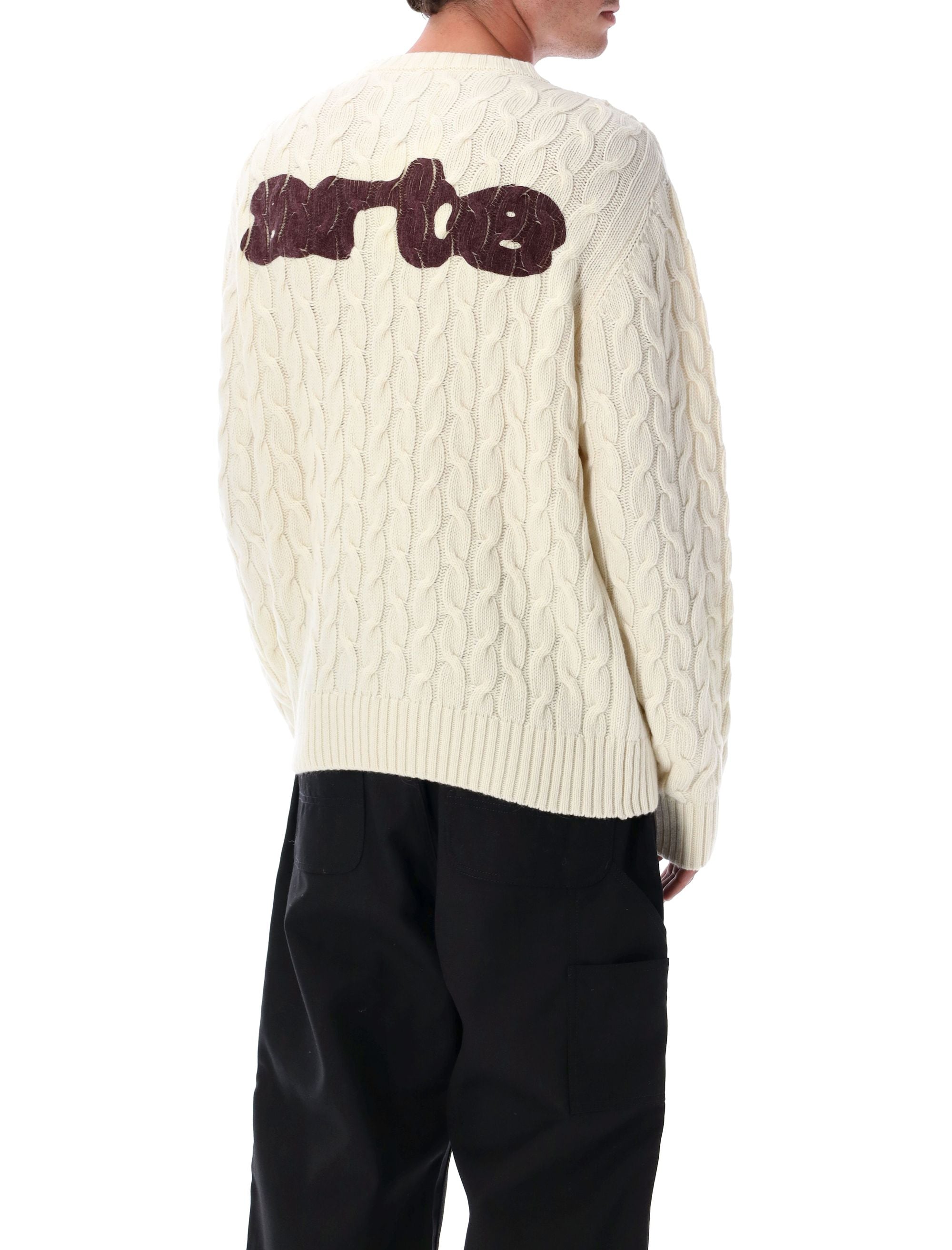 ARTE ANTWERP Men's Regular Fit Cable Knit Sweater - Autumn/Winter 2025