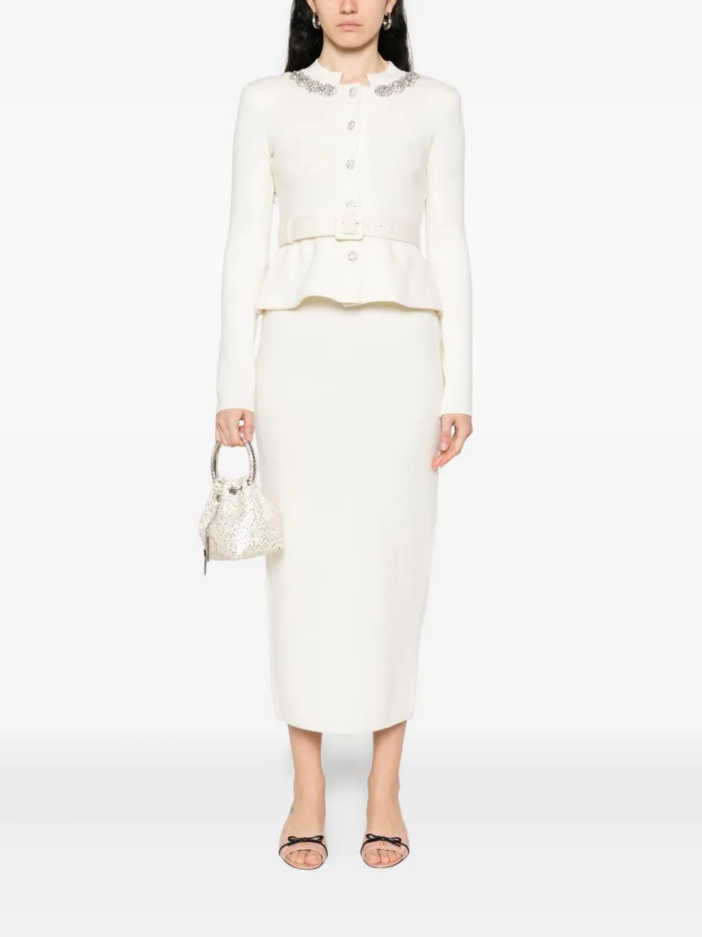 SELF-PORTRAIT Embellished Belted Dress