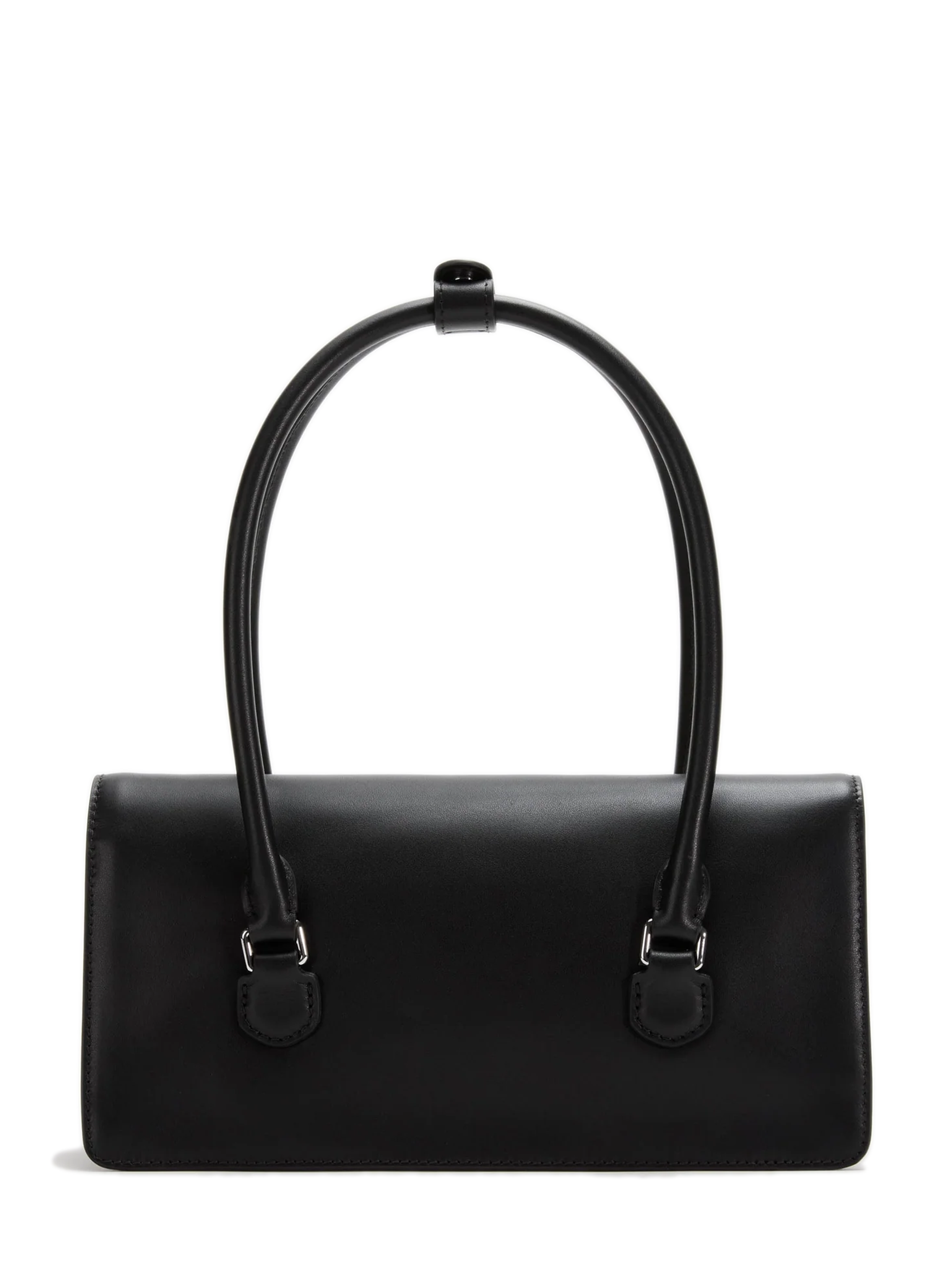 SELF-PORTRAIT Mini Leather Shoulder Handbag with Crystal Bows