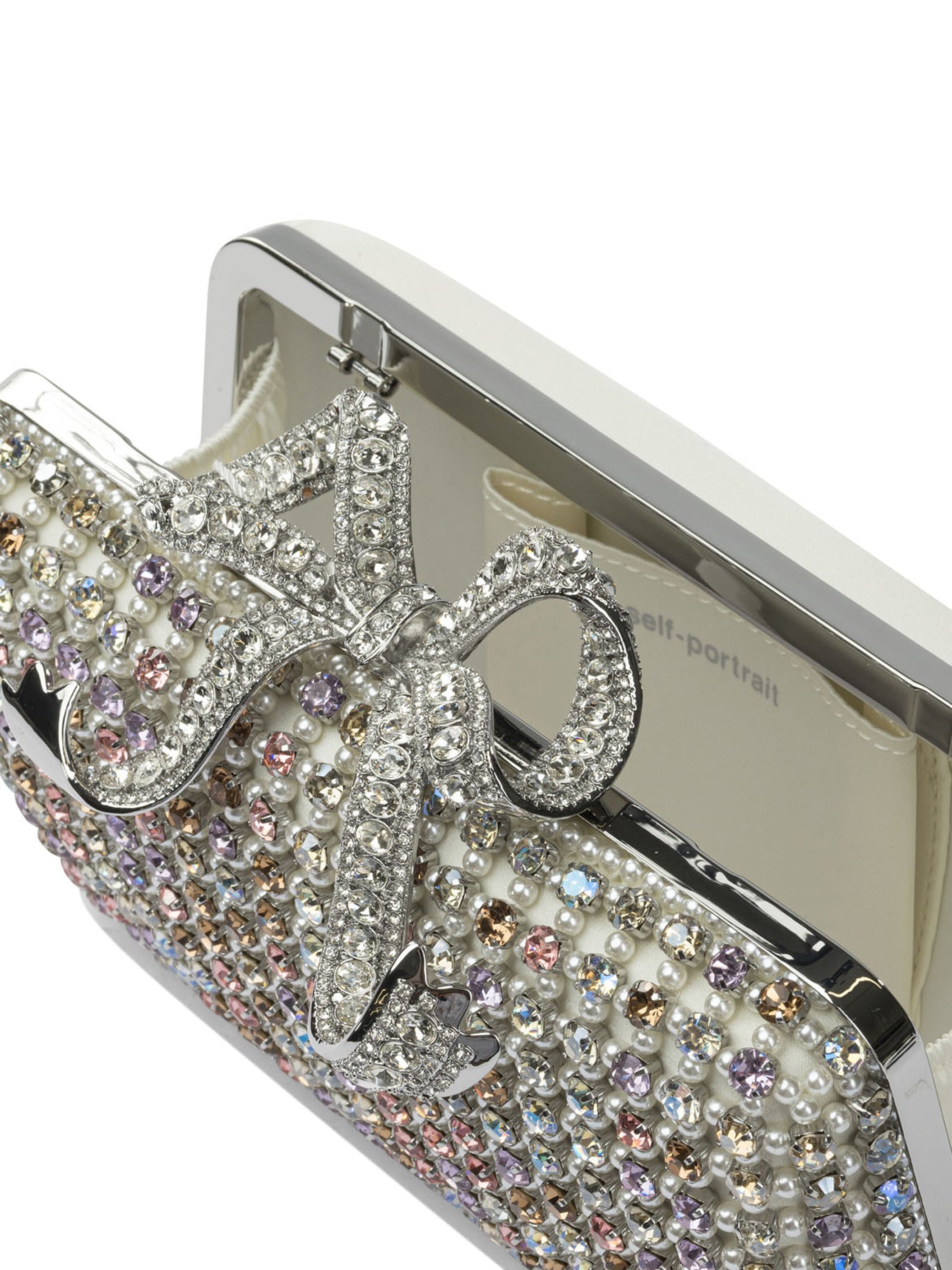 SELF-PORTRAIT Mini Multi-Crystal Shoulder Handbag
