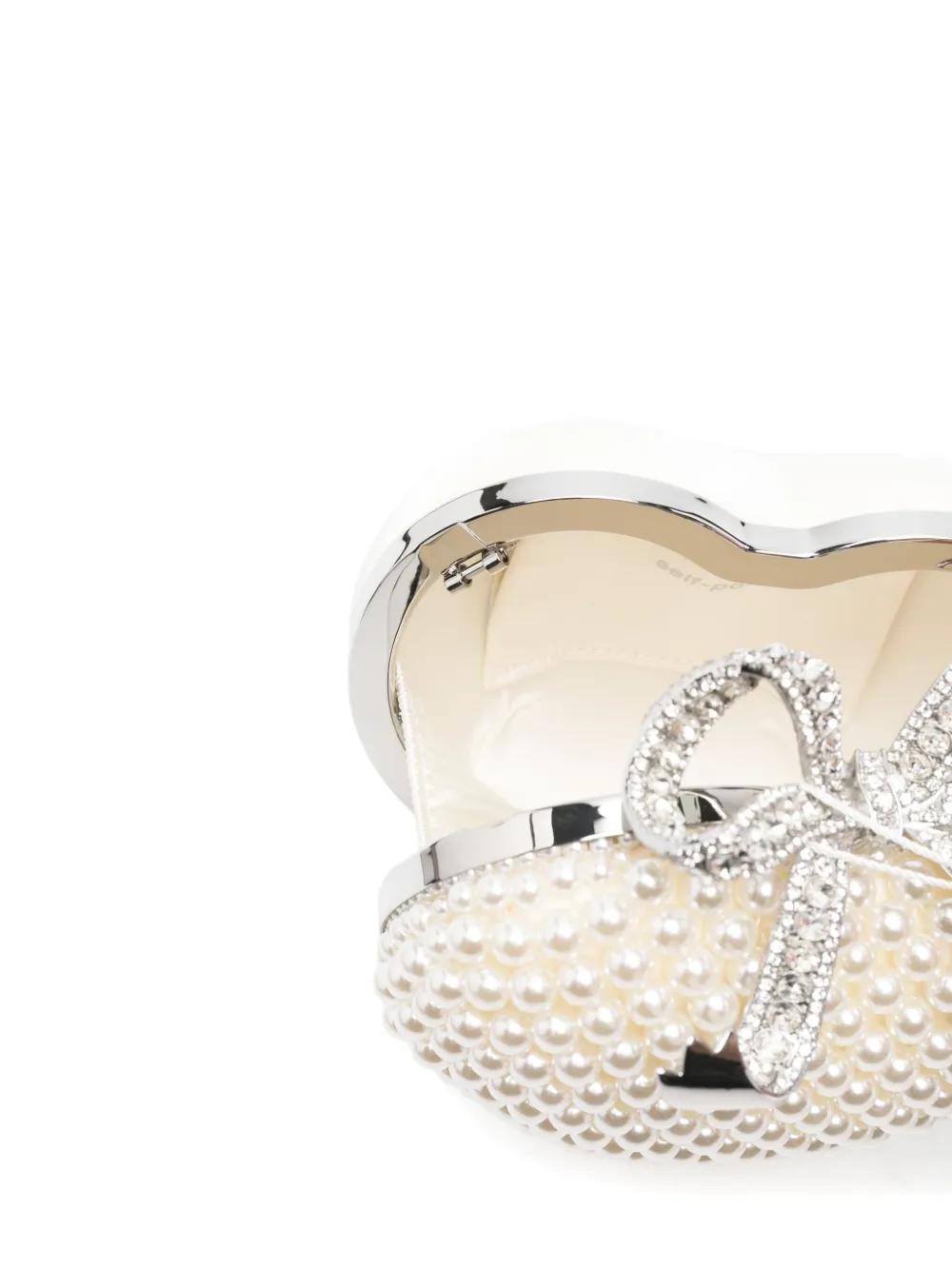 SELF-PORTRAIT Mini Pearl Heart Handbag