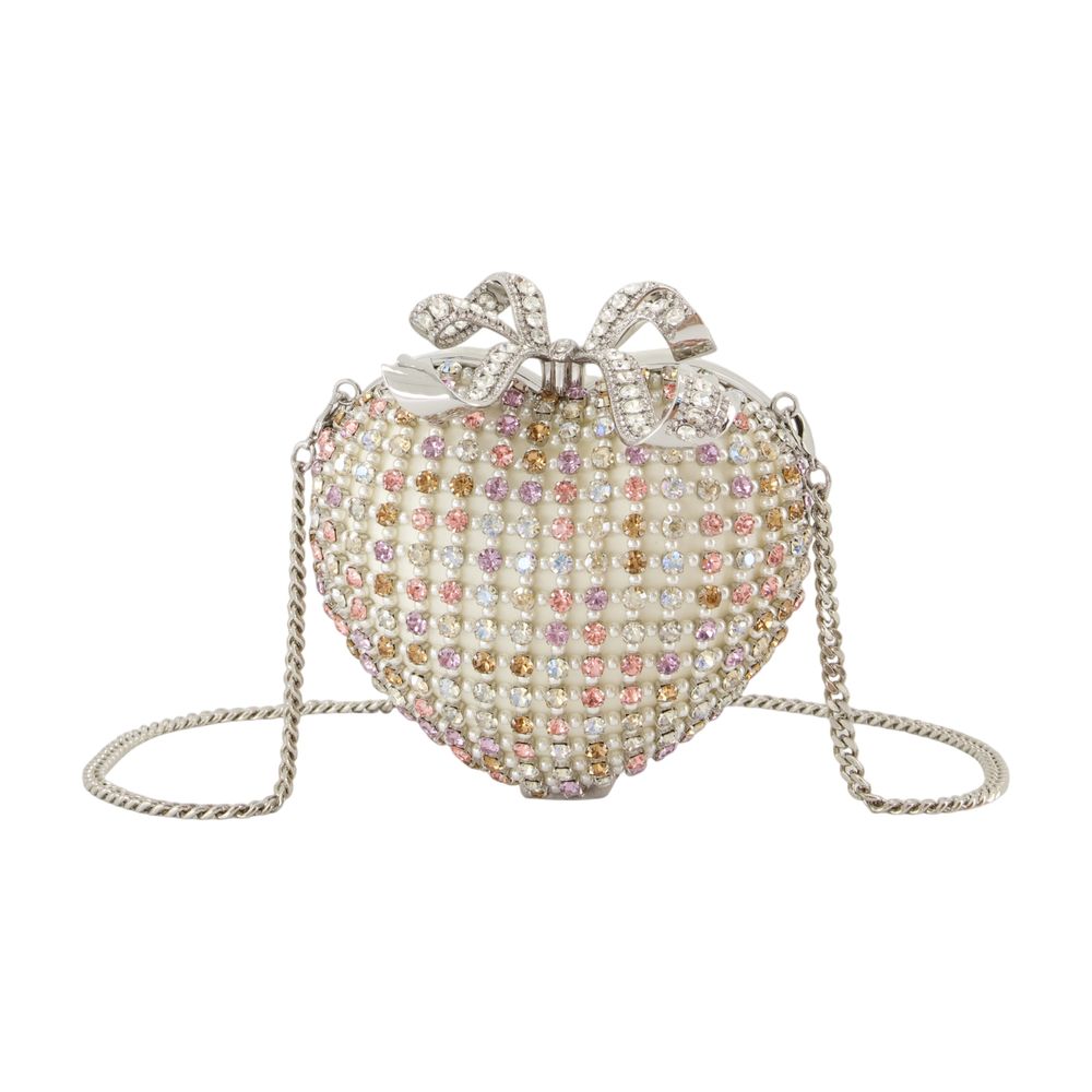 SELF-PORTRAIT Mini Crystal Heart Clutch