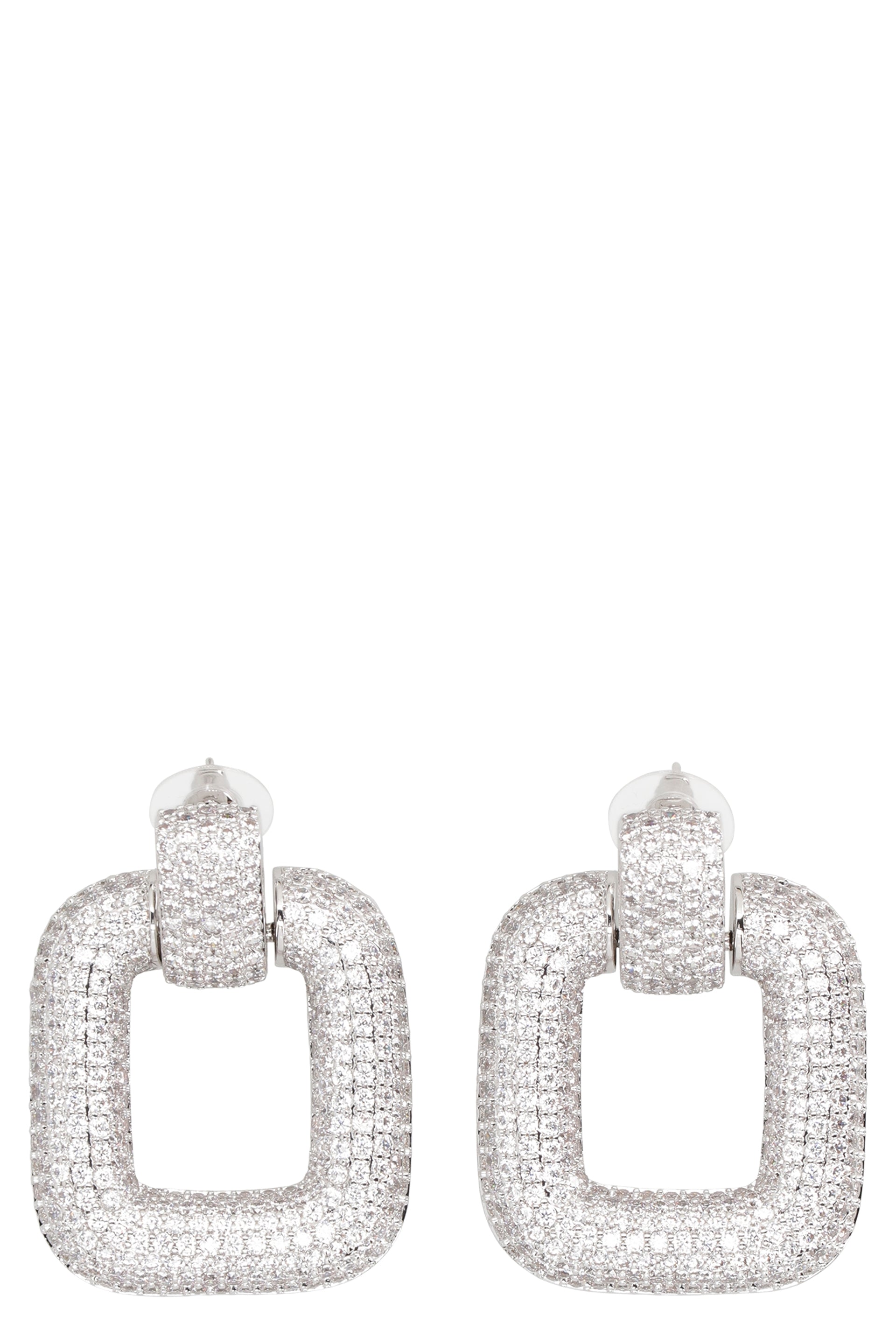 SELF-PORTRAIT Elegant Crystal Knocker Earrings (3.7 x 5 cm)