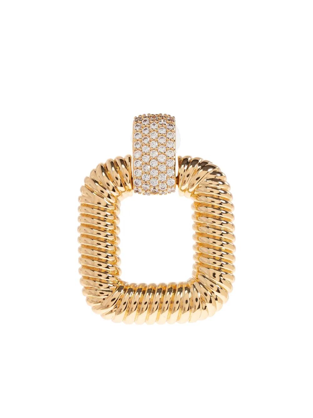 SELF-PORTRAIT Square Twisted Design Earrings