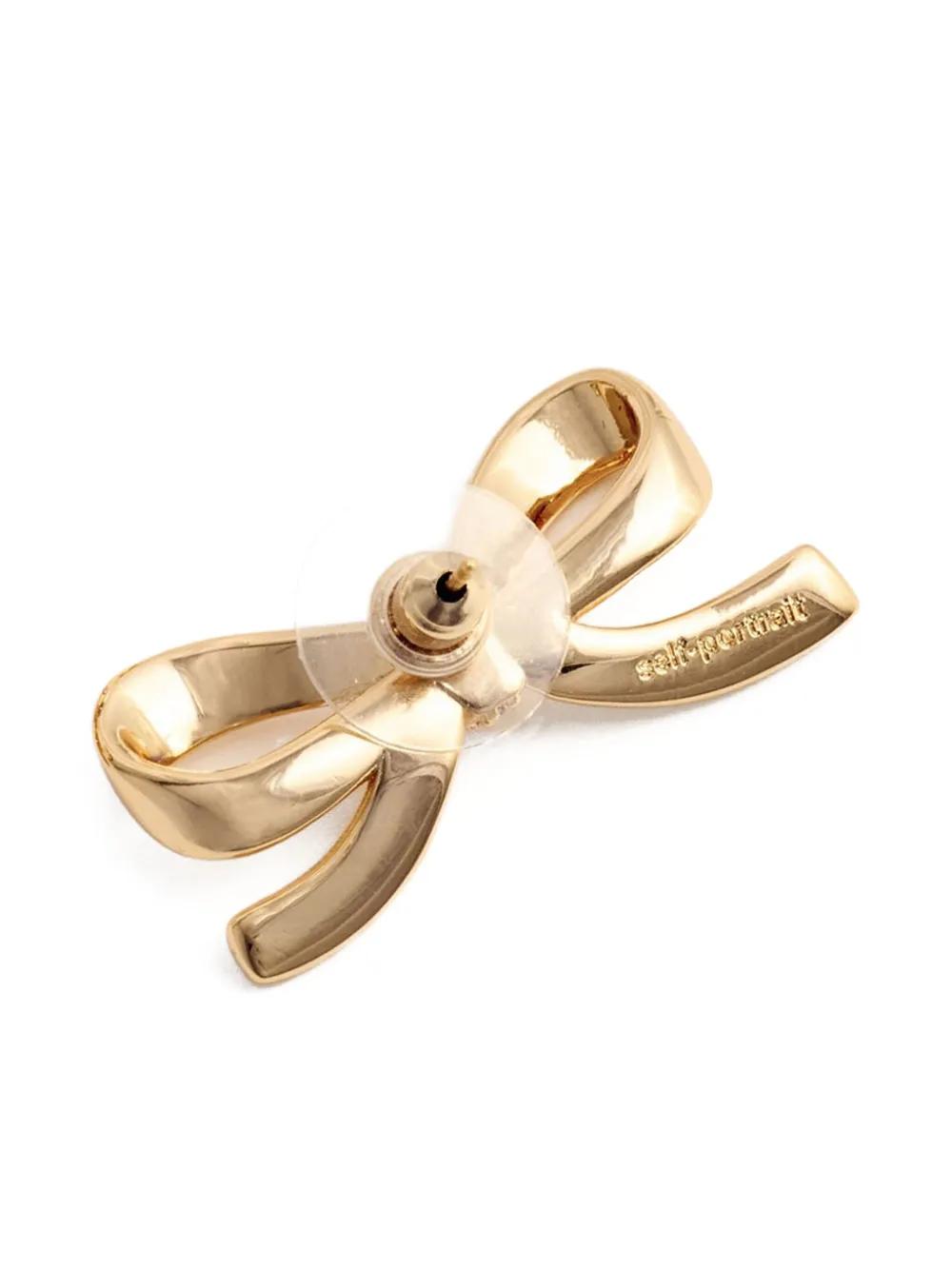 SELF-PORTRAIT Mini Golden Copper Earrings for Women