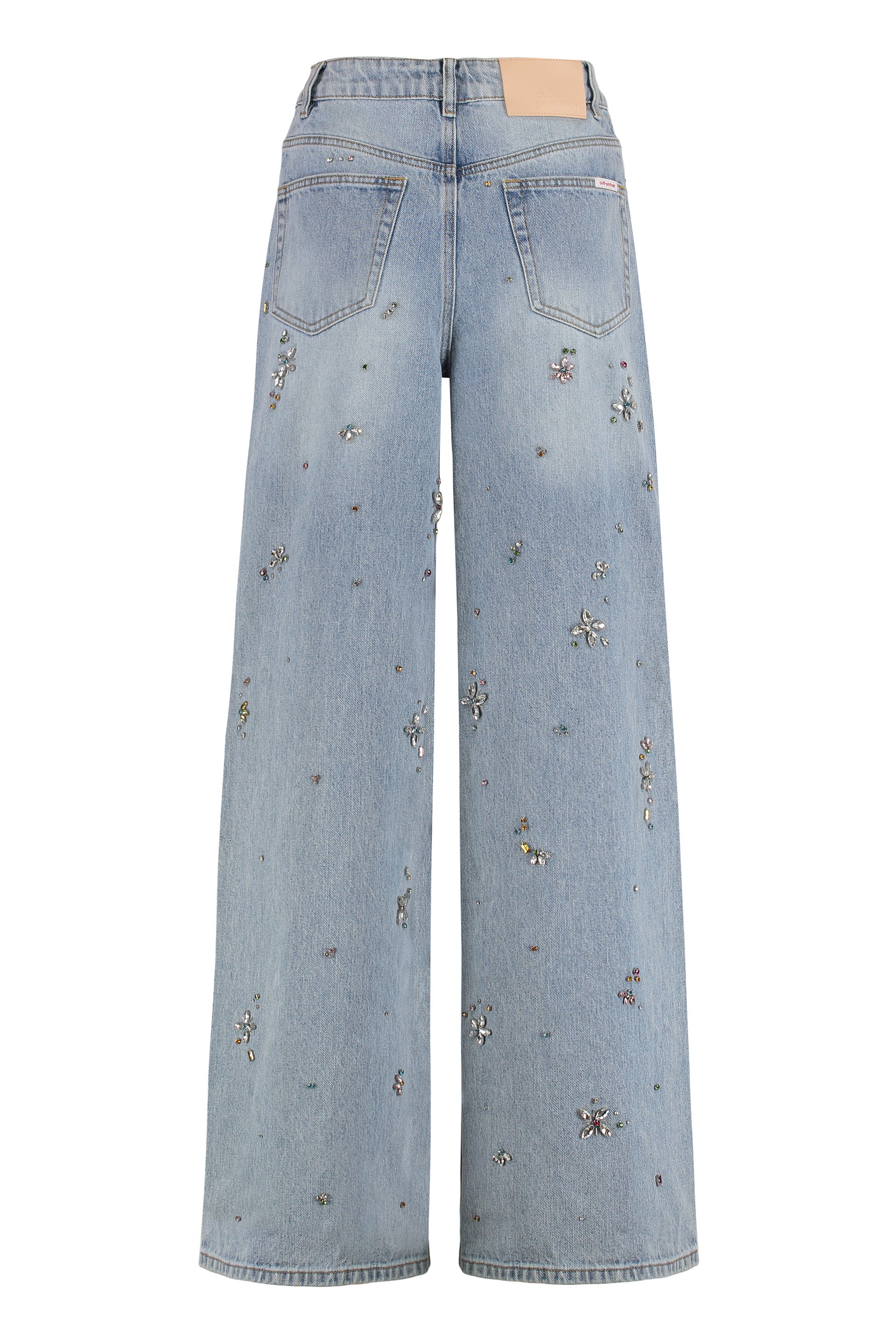 SELF-PORTRAIT Wide-Leg Denim Jeans for Women