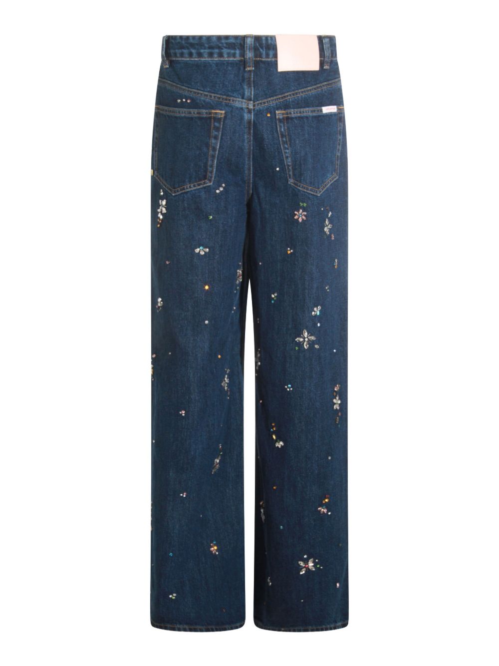 SELF-PORTRAIT Embellished Wide Leg Jeans - Size 26