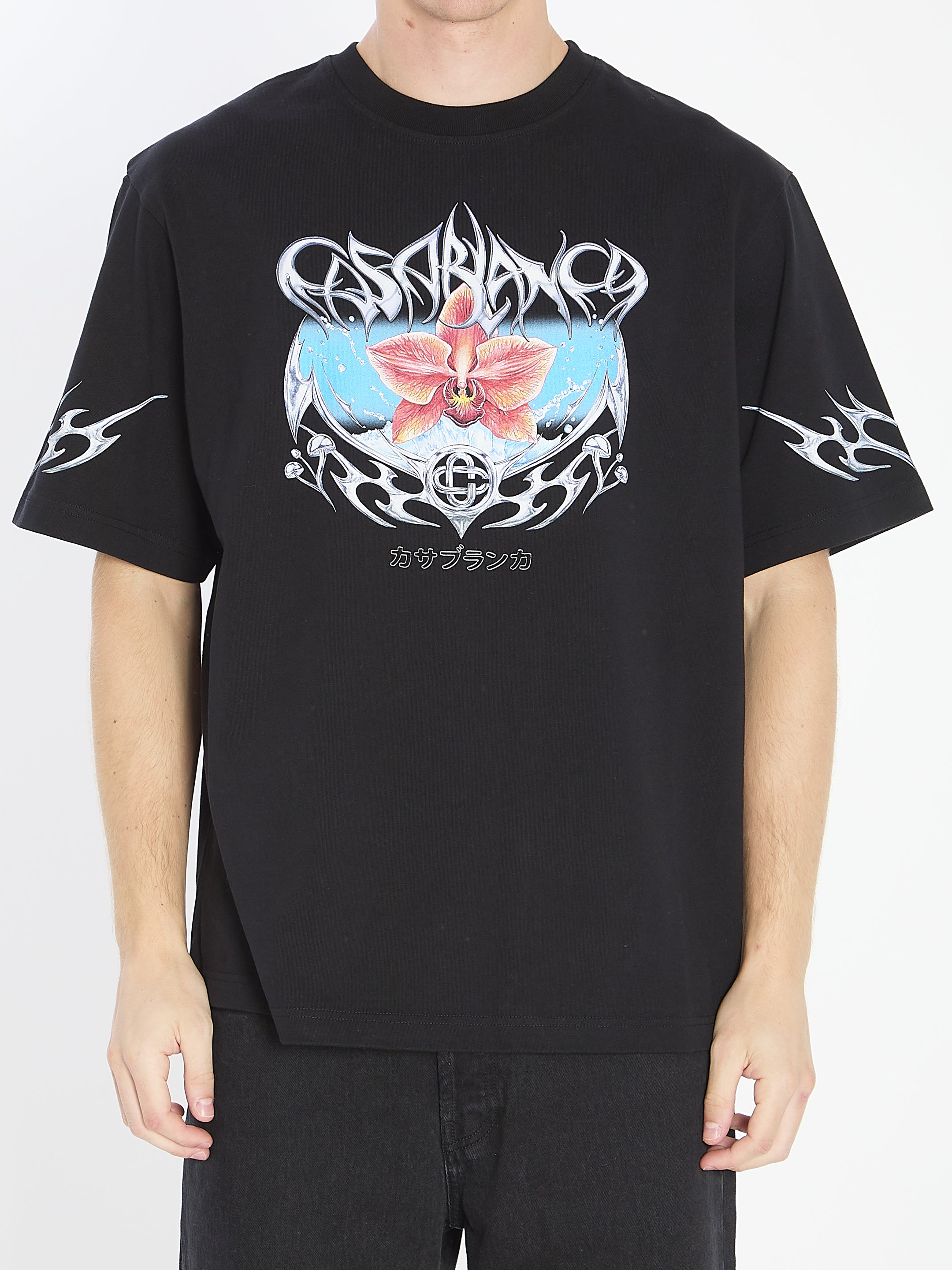 CASABLANCA Oversized Blades Print T-Shirt - Men's Large