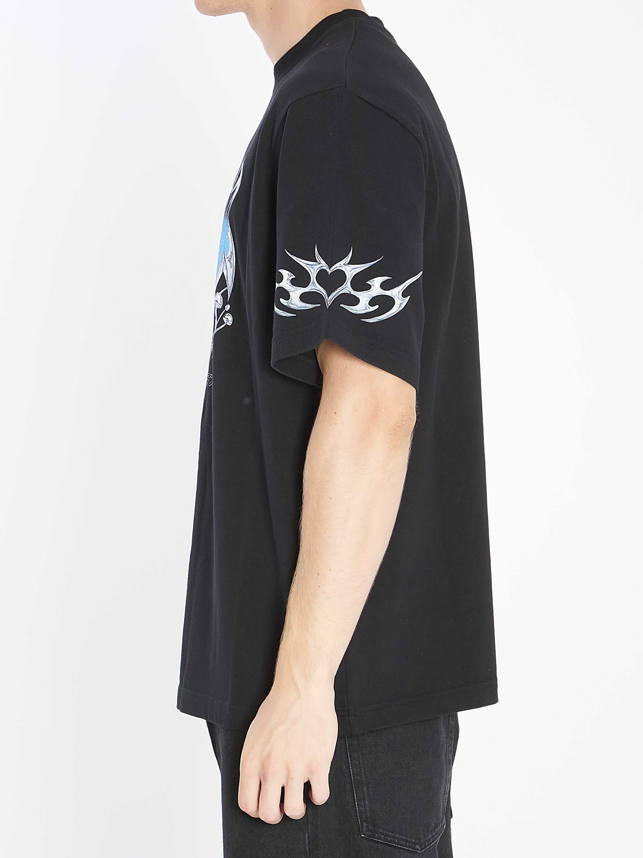 CASABLANCA Oversized Blades Print T-Shirt - Men's Large