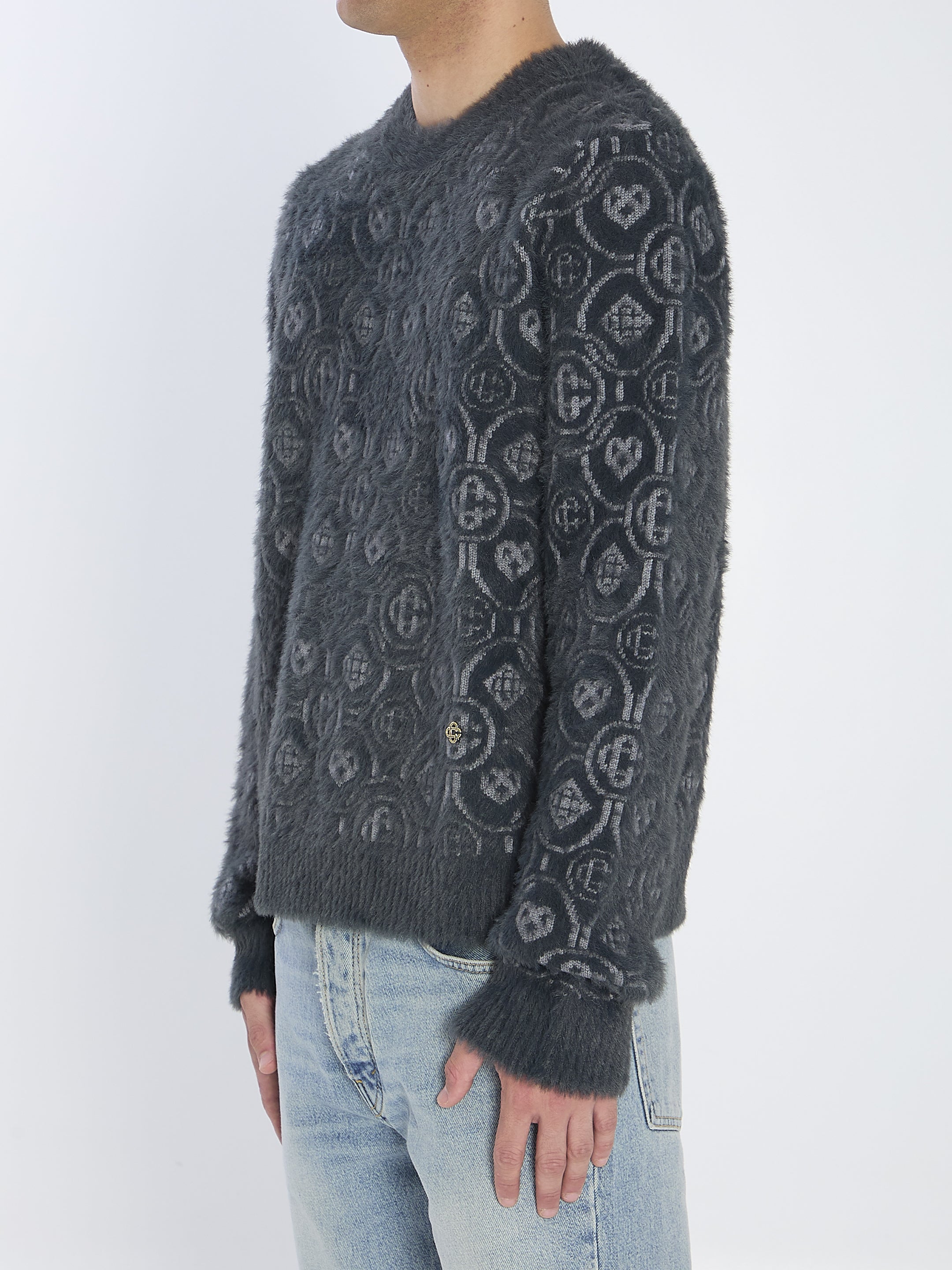 CASABLANCA Monogram Crewneck Sweater (Size L)