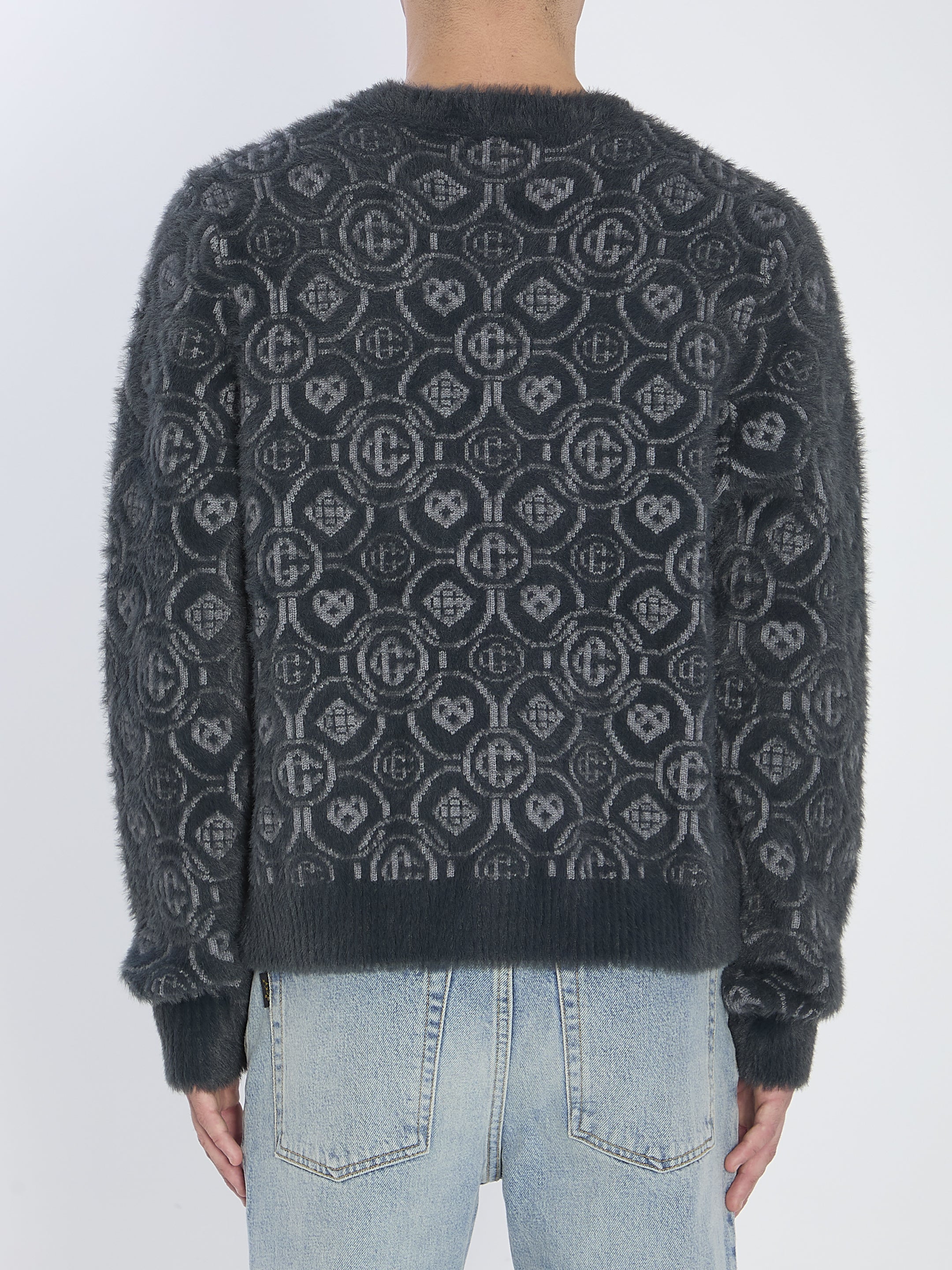 CASABLANCA Monogram Crewneck Sweater (Size L)