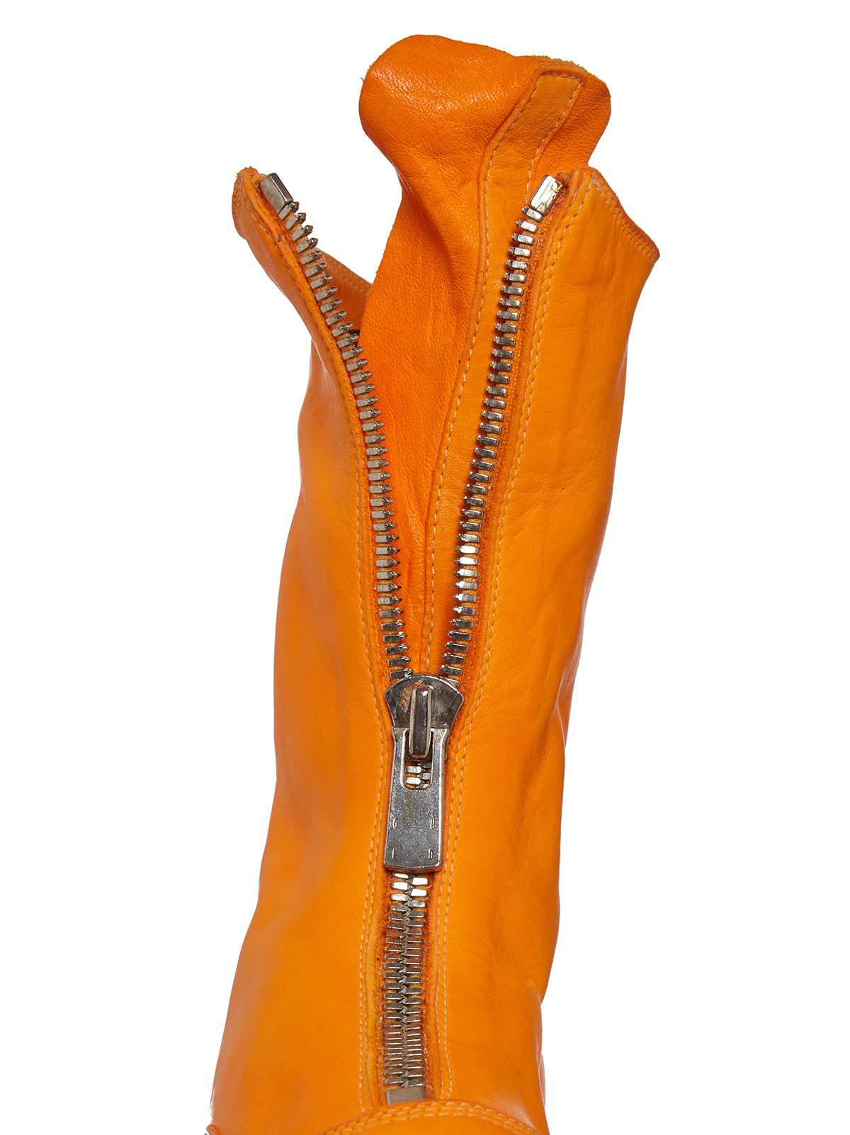 GUIDI Women's Leather Ankle Boots with Front Zip