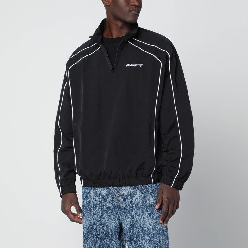 AWAKE NY Men's High Collar Zip Sports Jacket