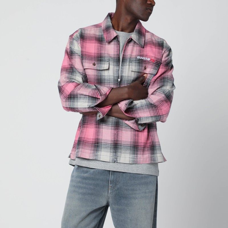 AWAKE NY Checkered Design Flannel Shirt for Men - Fall/Winter 2025
