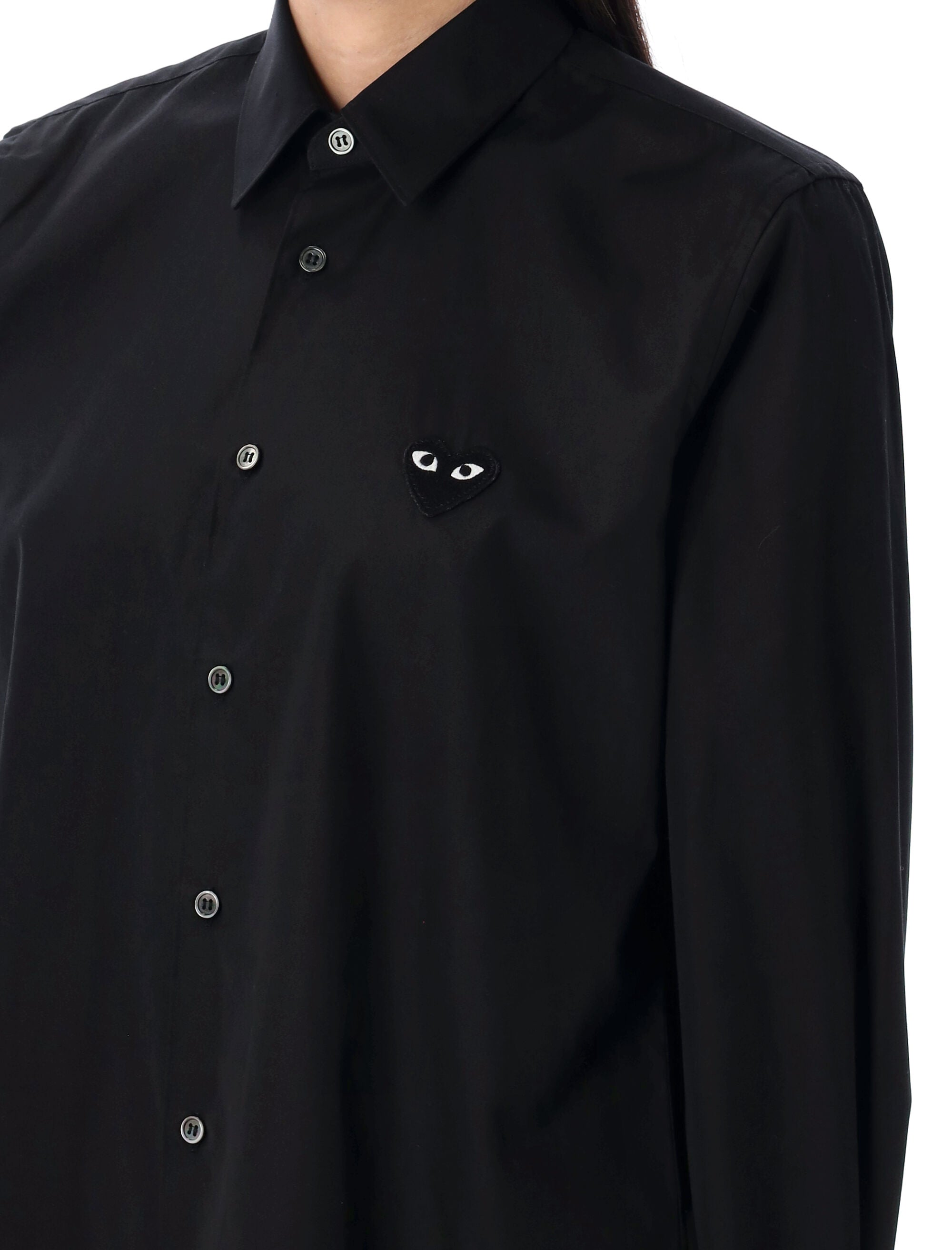 COMME DES GARÇONS PLAY Heart Detail Button-Up Shirt - Size S & L