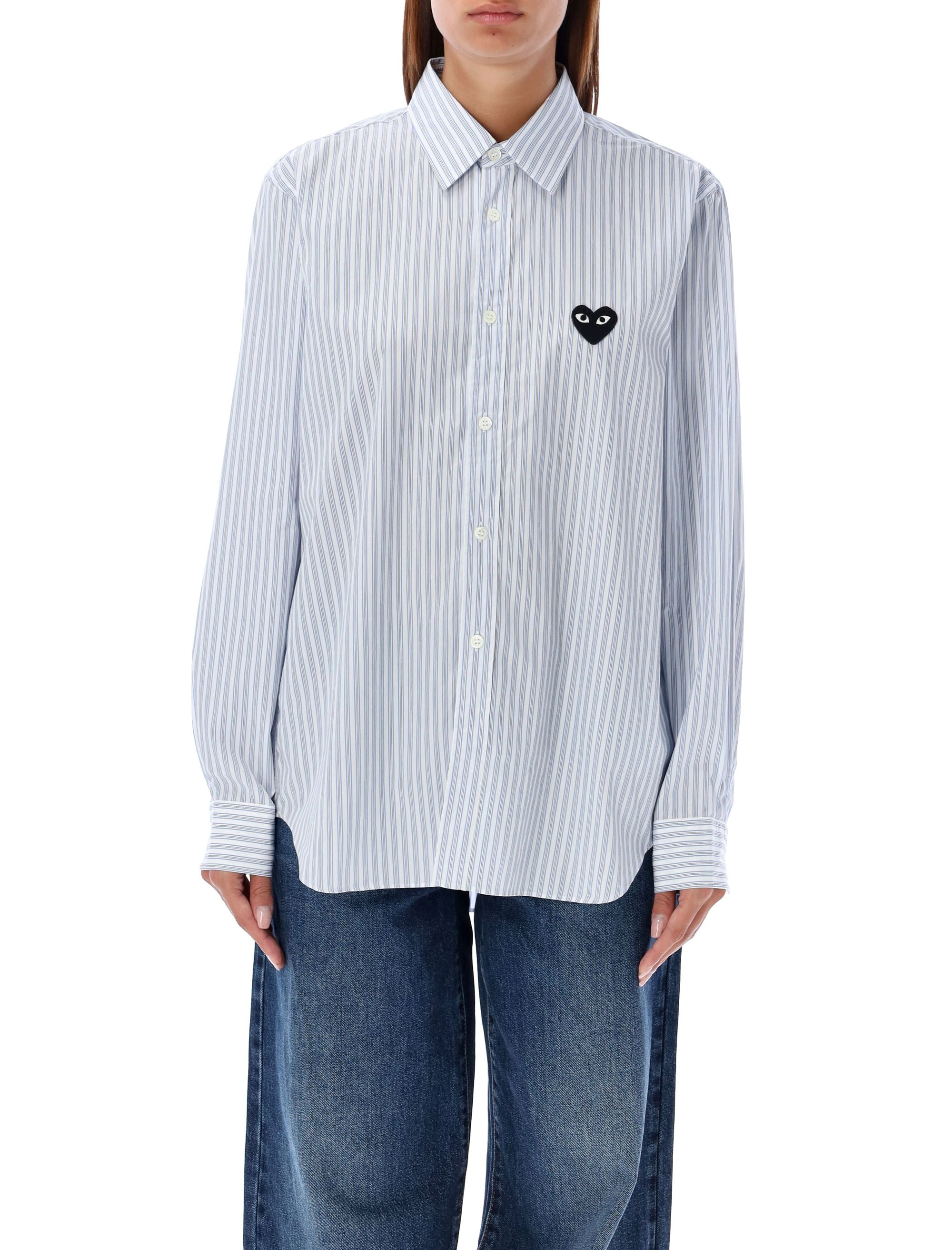COMME DES GARÇONS PLAY Heart Patch Shirt - Regular Fit, Long Sleeves