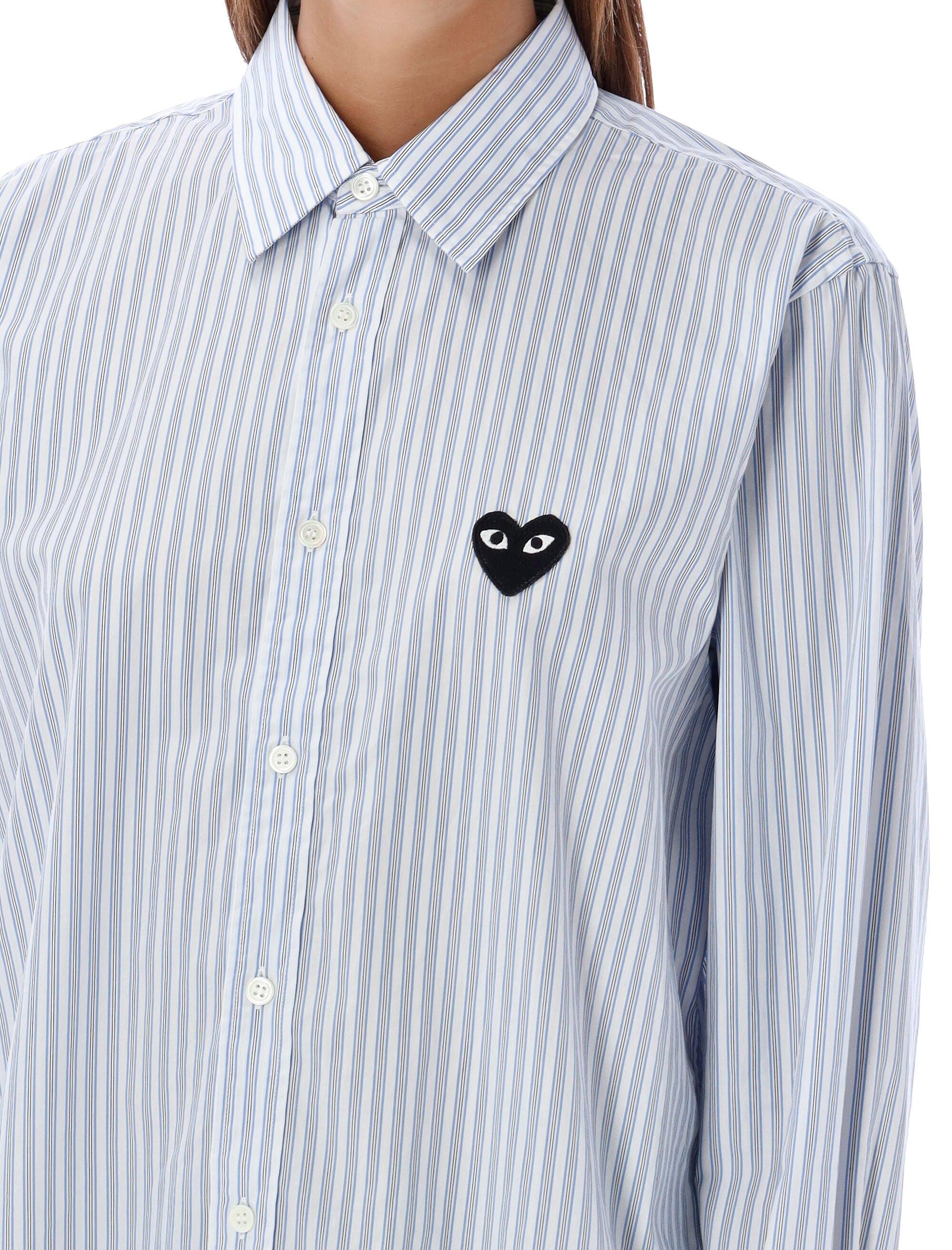 COMME DES GARÇONS PLAY Heart Patch Shirt - Regular Fit, Long Sleeves