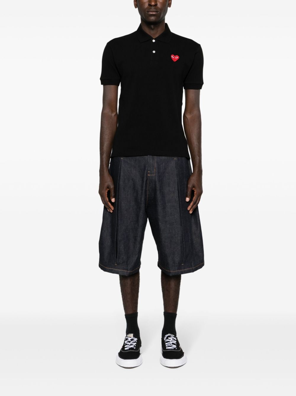 COMME DES GARÇONS PLAY Signature Heart Cotton Polo Shirt