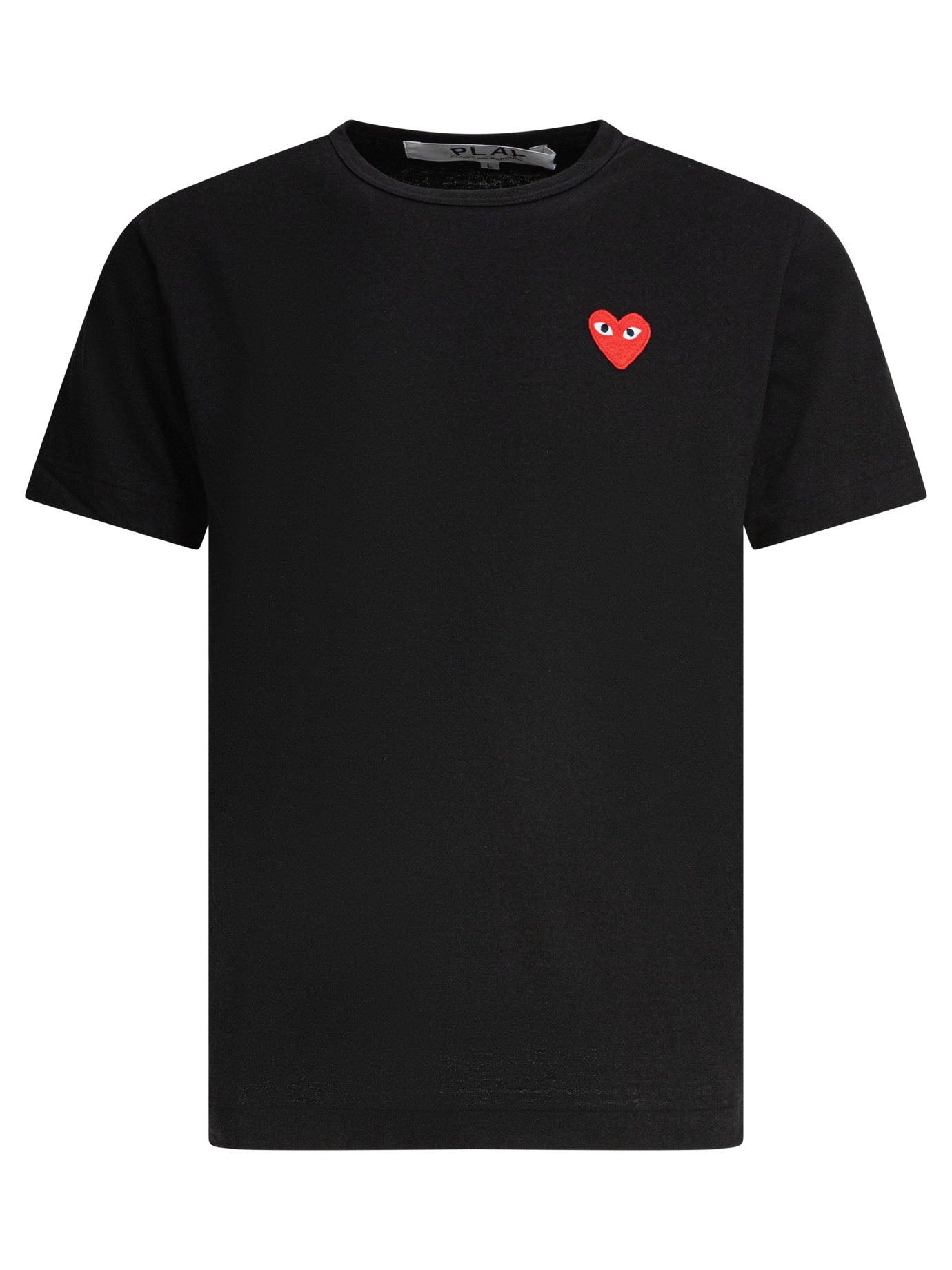 COMME DES GARÇONS PLAY Classic Black Cotton T-Shirt - Regular Fit