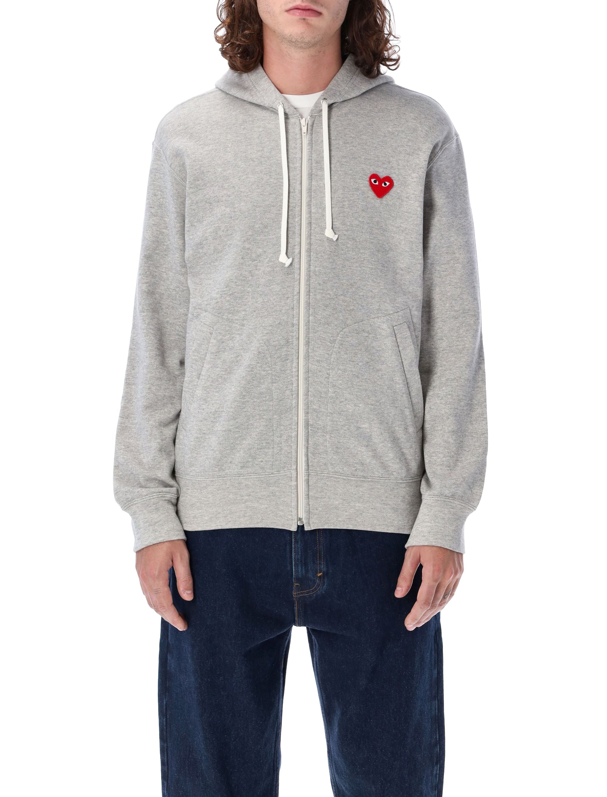 COMME DES GARÇONS PLAY Zipped Hoodie with Heart Patch - FW25 - S to L