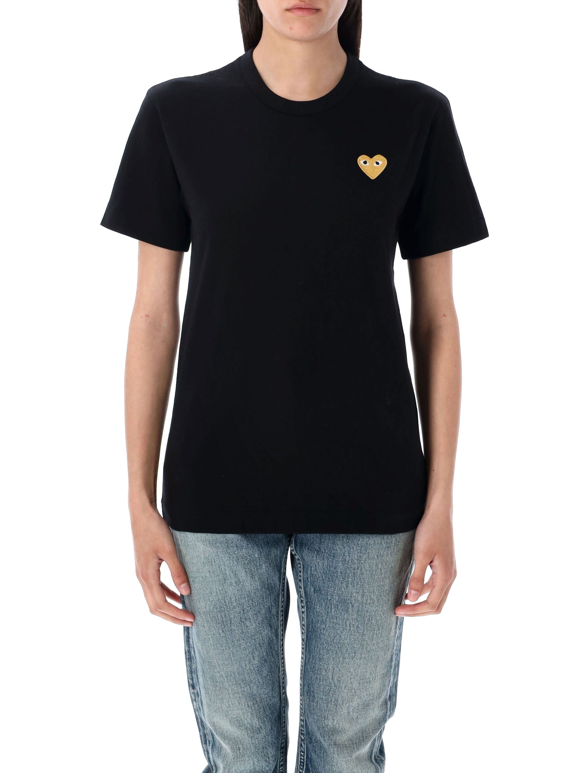 COMME DES GARÇONS PLAY Golden Heart Patch T-Shirt - Sizes S to L