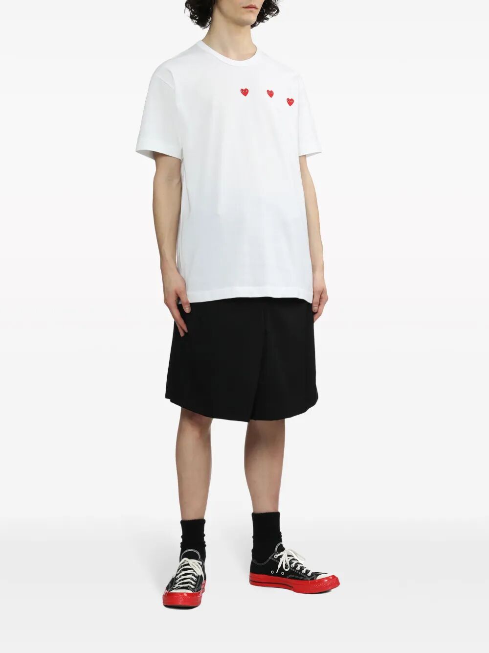 COMME DES GARÇONS PLAY Three Hearts Mini T-Shirt - Short Sleeves