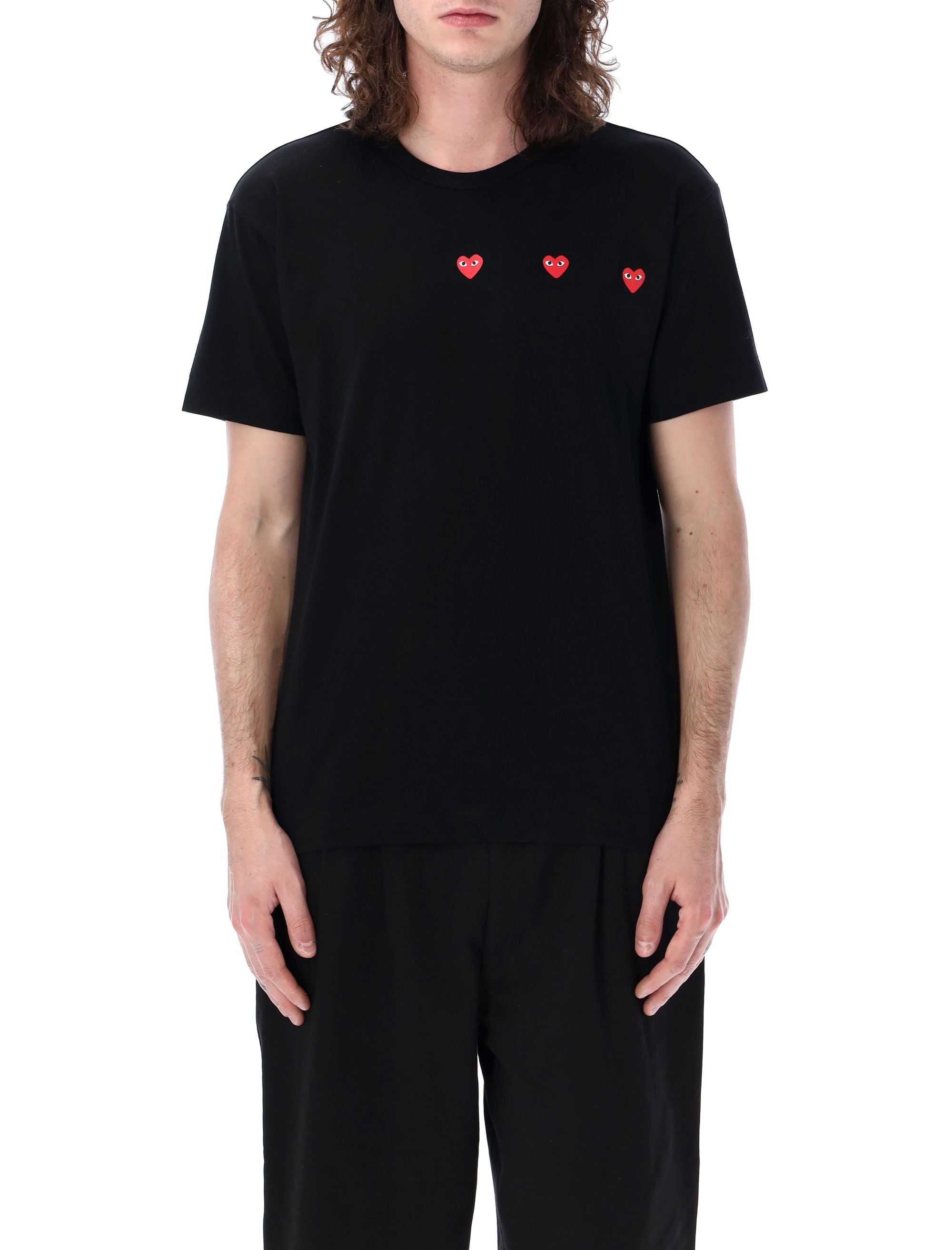 COMME DES GARÇONS PLAY Three Hearts Mini T-Shirt - FW25