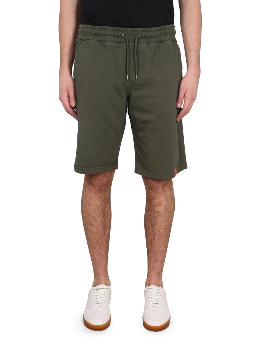 ASPESI Men's Mini Elastic Waistband Bermuda Shorts