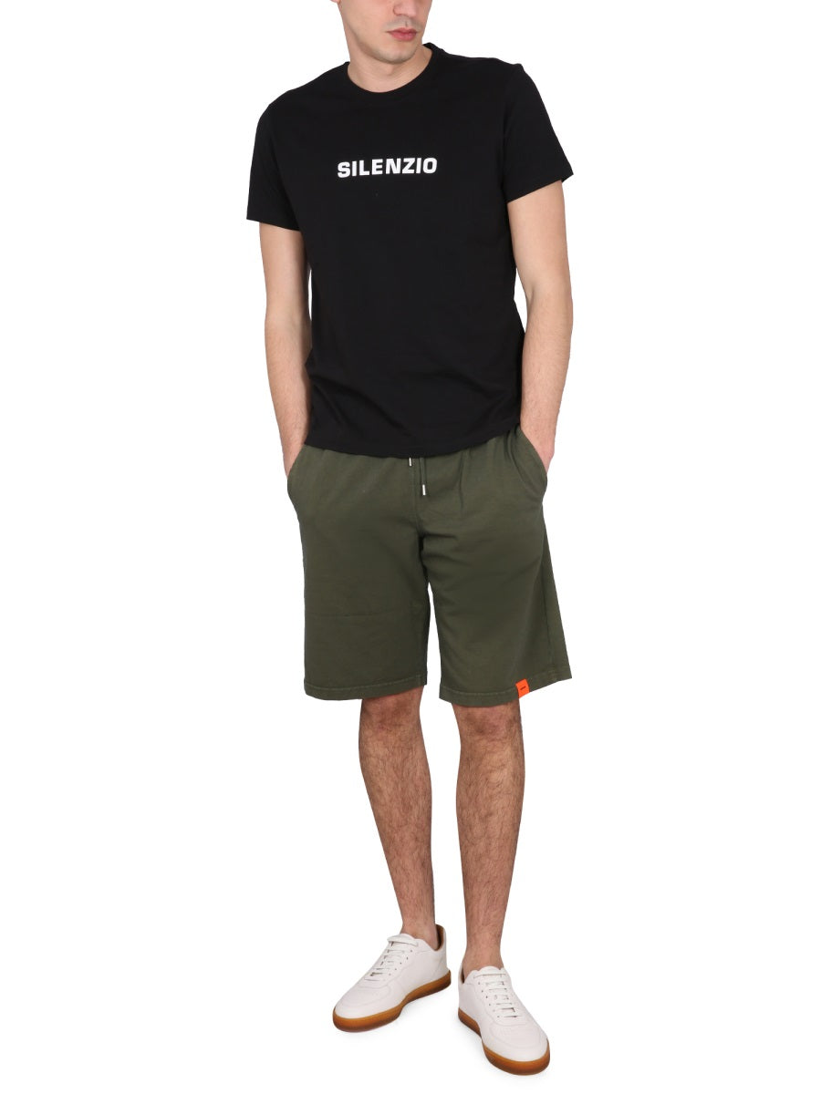 ASPESI Men's Mini Elastic Waistband Bermuda Shorts