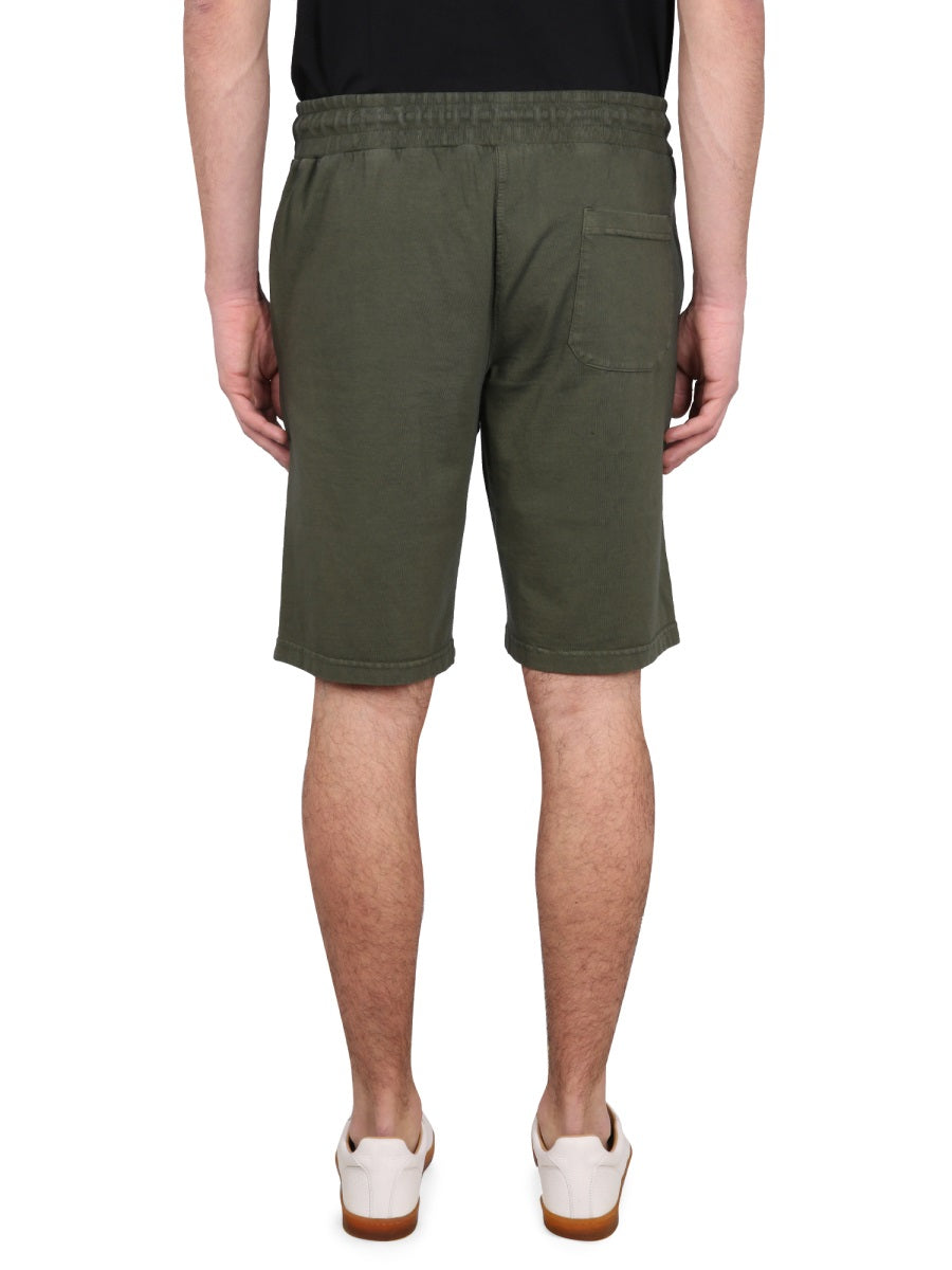 ASPESI Men's Mini Elastic Waistband Bermuda Shorts