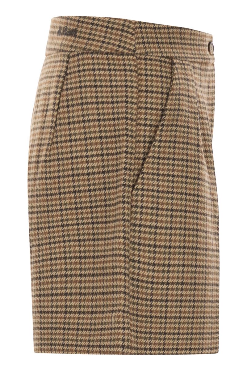 MC2 SAINT BARTH Women's Tailored Houndstooth Pattern Shorts