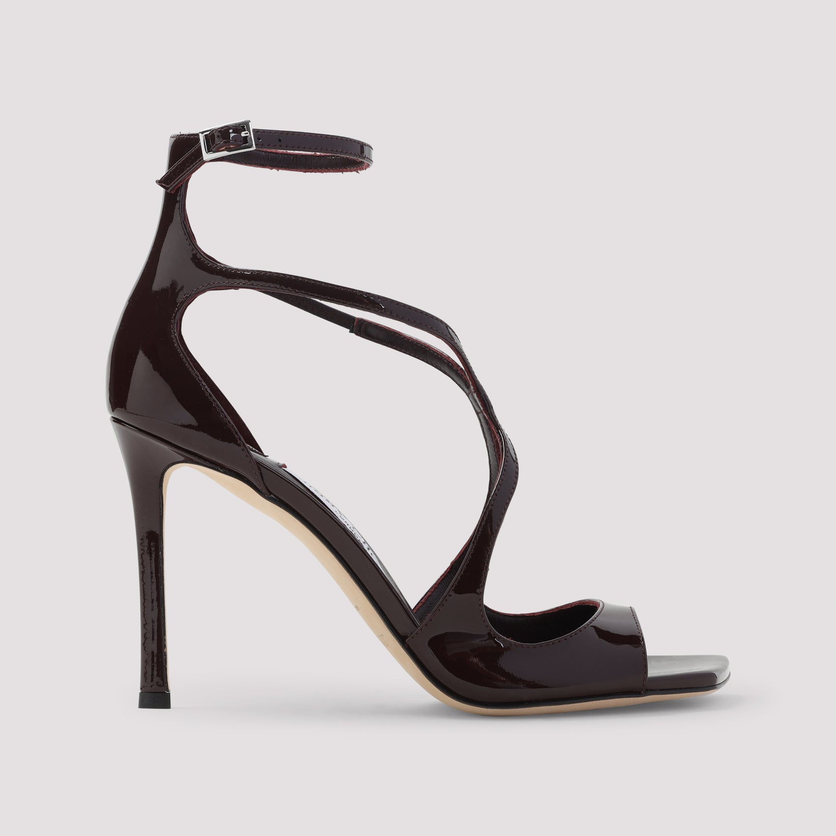 JIMMY CHOO Stylish 95mm Patent Leather Sandals
